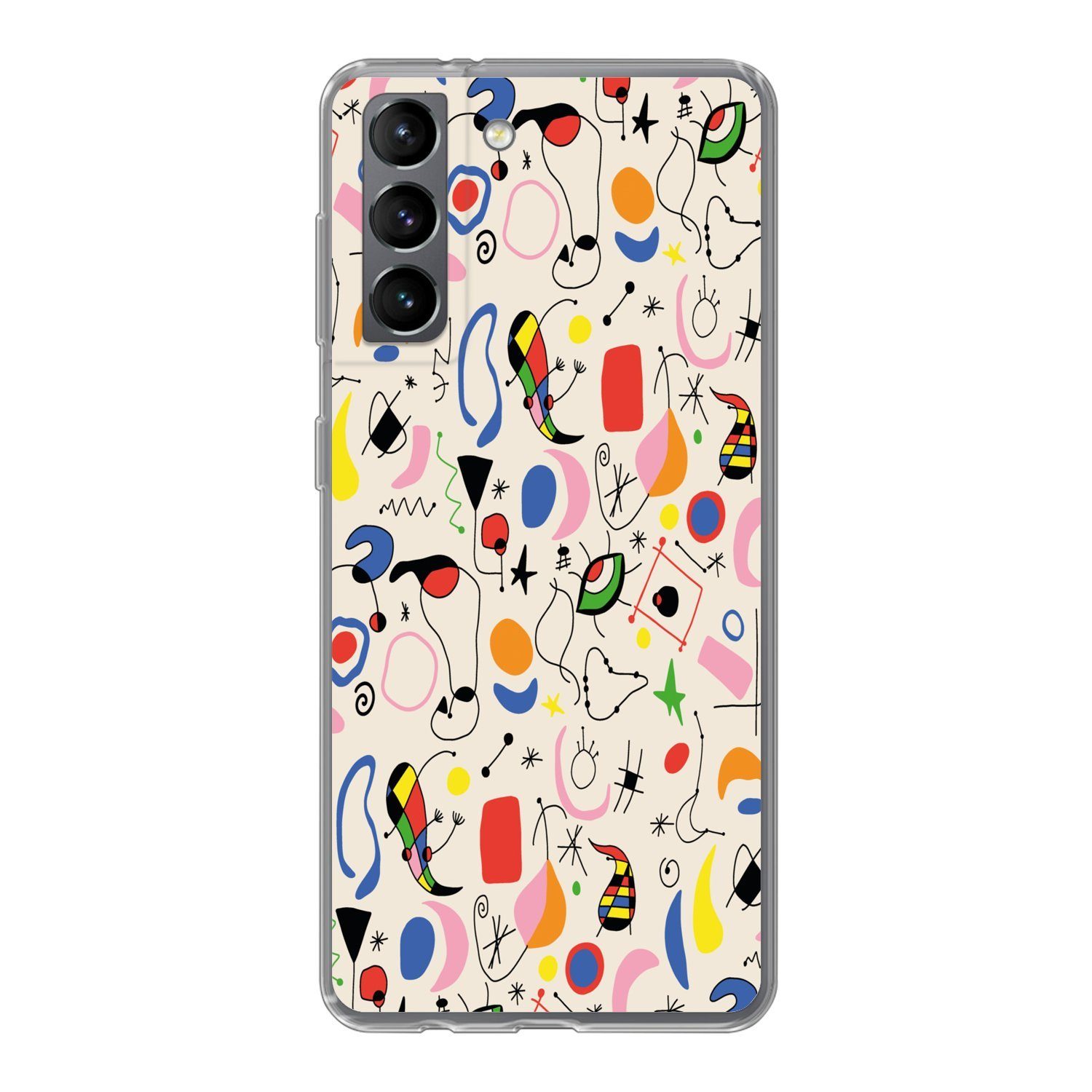 MuchoWow Handyhülle für Samsung Galaxy S21 Muster - Abstrakt - Kunst, Phone Case, Silikon, Schutzhülle Dünn