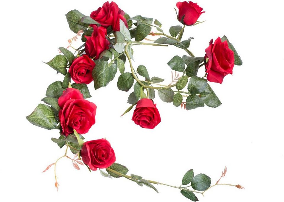 Höhe 10 Rose, Kunstblume für Wohnbereich Dekoration cm, Ihren Botanic-Haus, Dijon Romatische Rosengirlande
