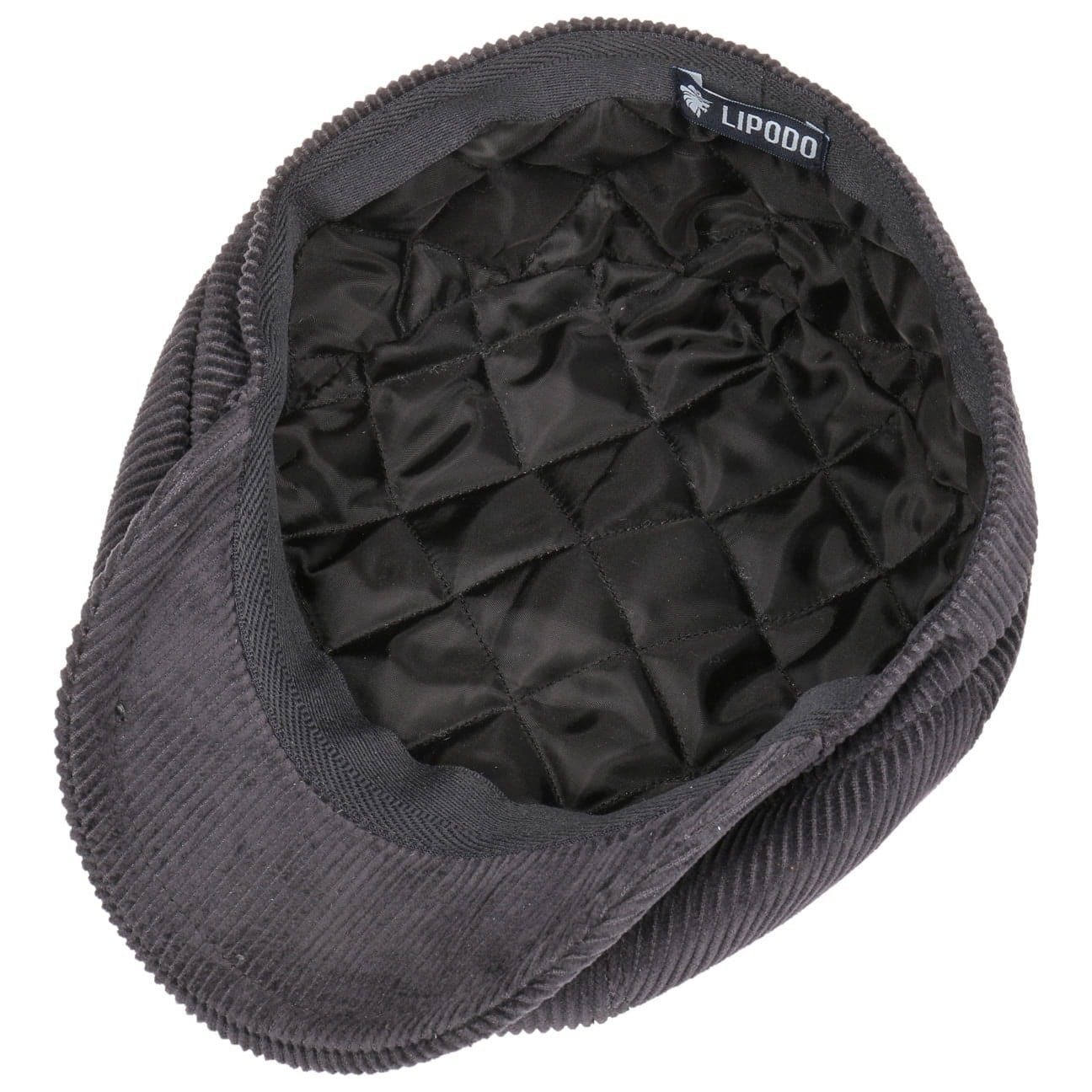 Lipodo Flat Cap (1-St) Cordcap mit Schirm, Made in Italy