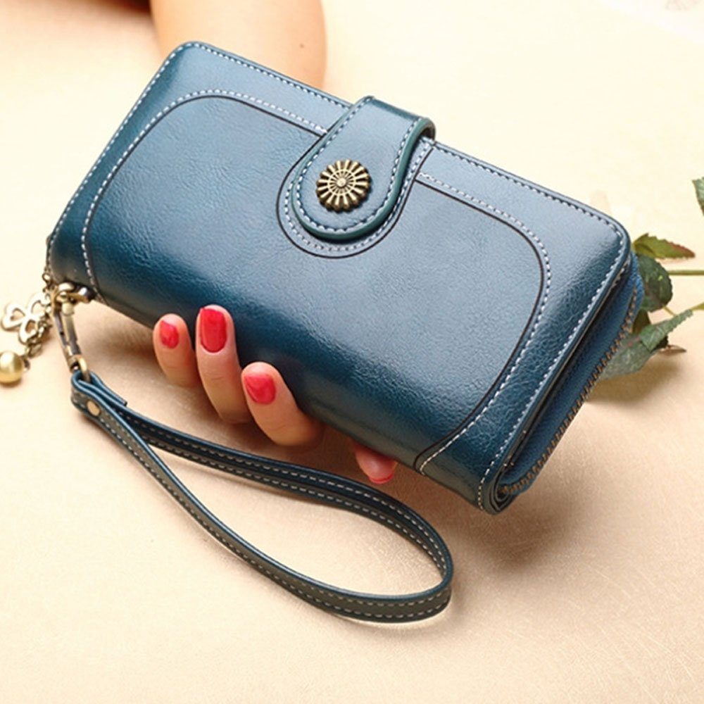 wallet, VIVIHEYDAY Einteilung, Damen-Geldbeutel Geldbörse Long Blau praktischer mit zip