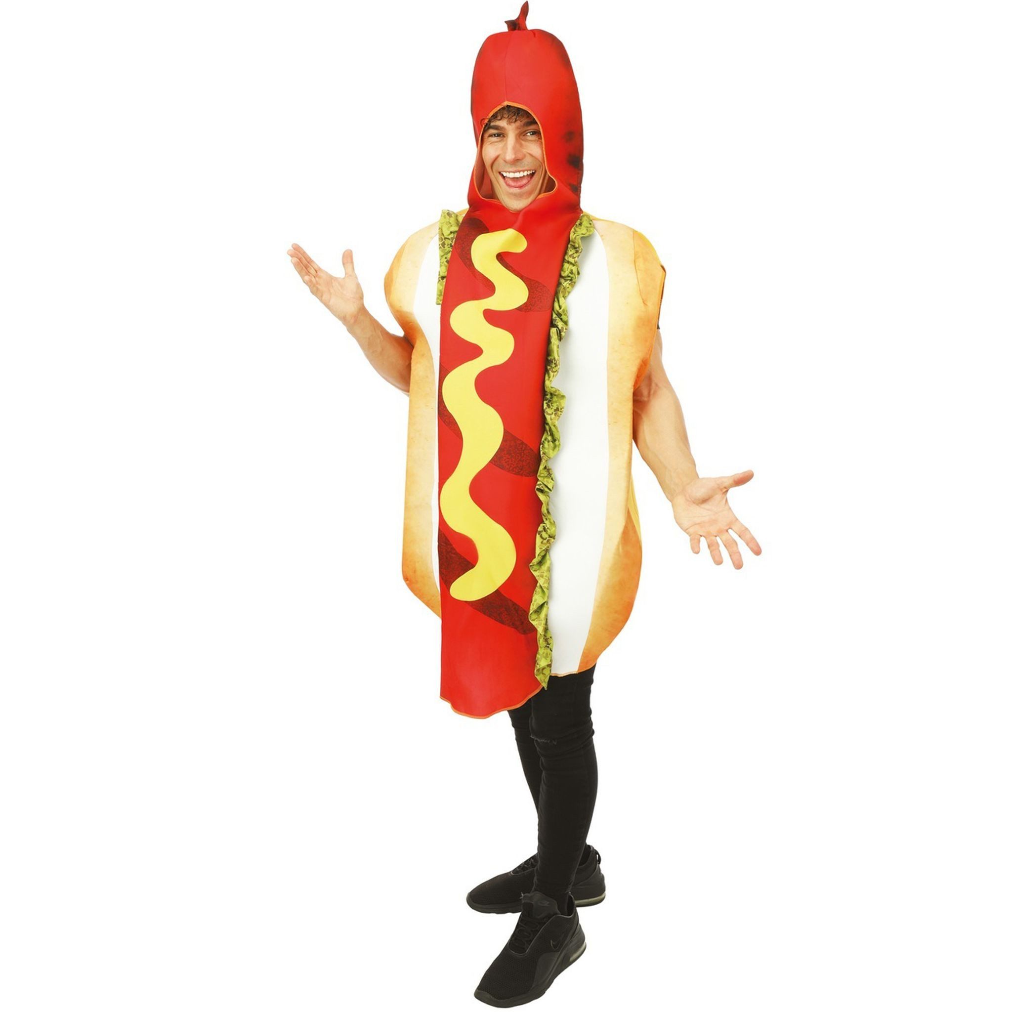 p`tit clown Lebensmittel-Kostüm Hotdog Kostüm Fast Food Party Erwachsene