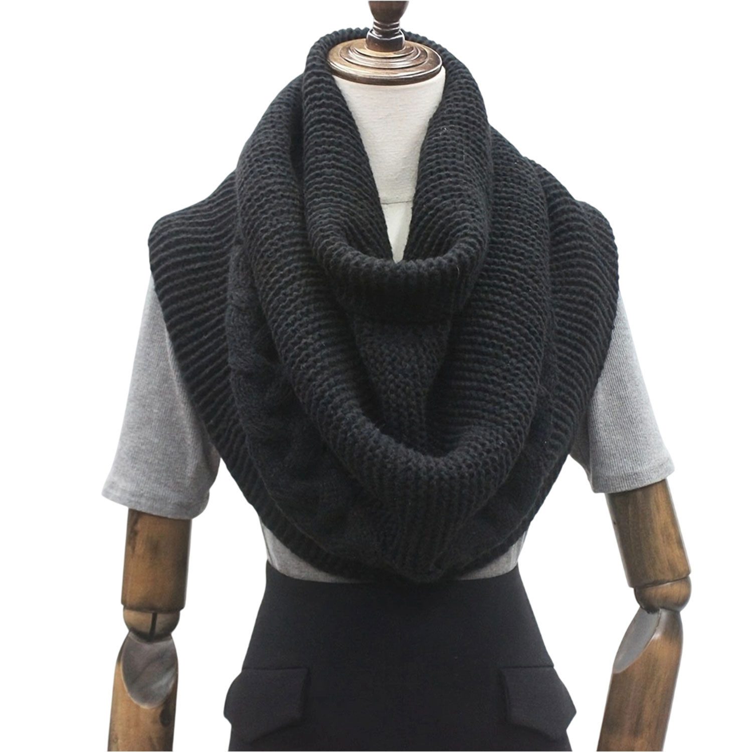 Refttenw Halstuch Hochgeschlossener Schal,Wintermützen für Damen,Loopschal