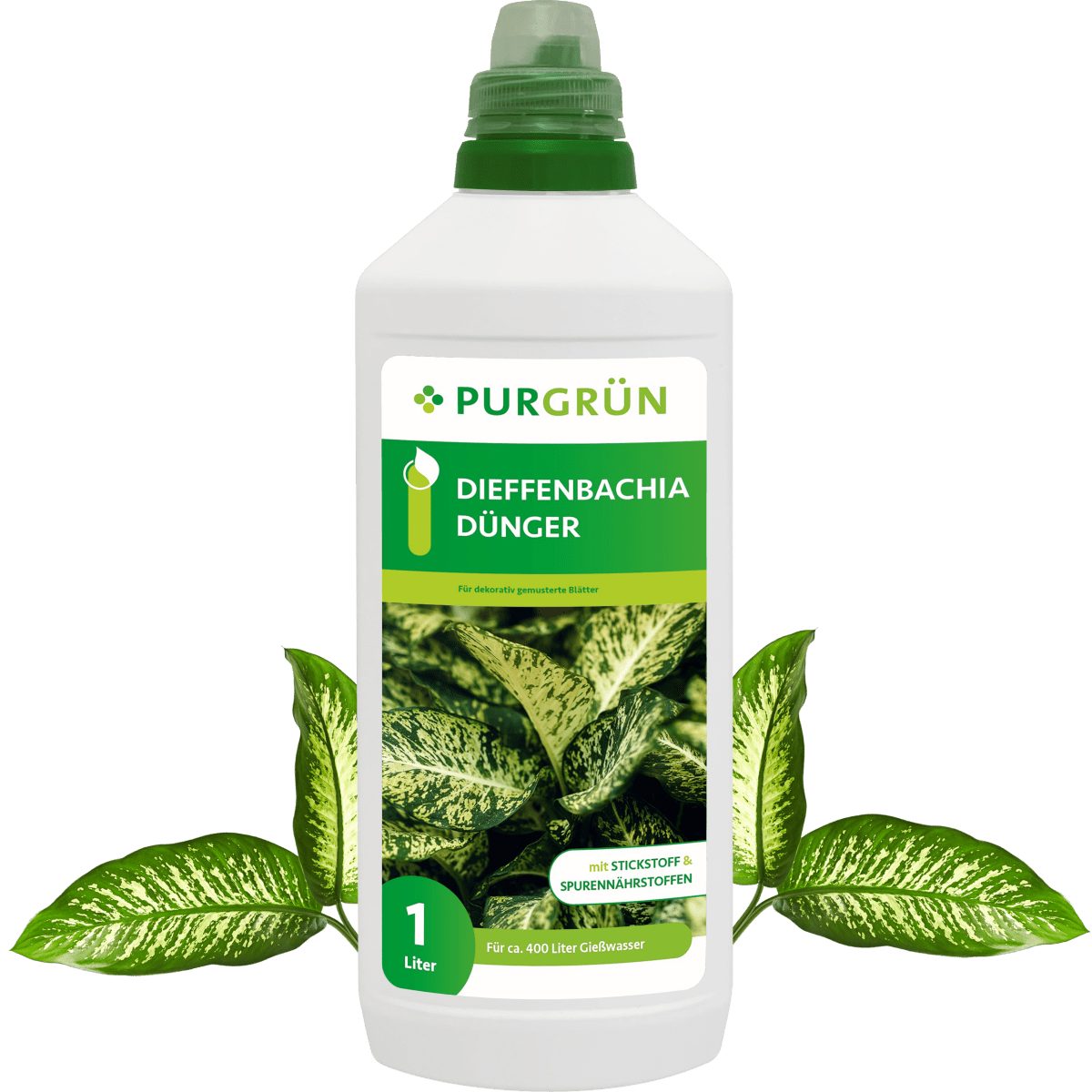 Universaldünger Purgrün Dieffenbachia Dünger, NPK 10+4+6, stärkt Widerstandskraft, 1L