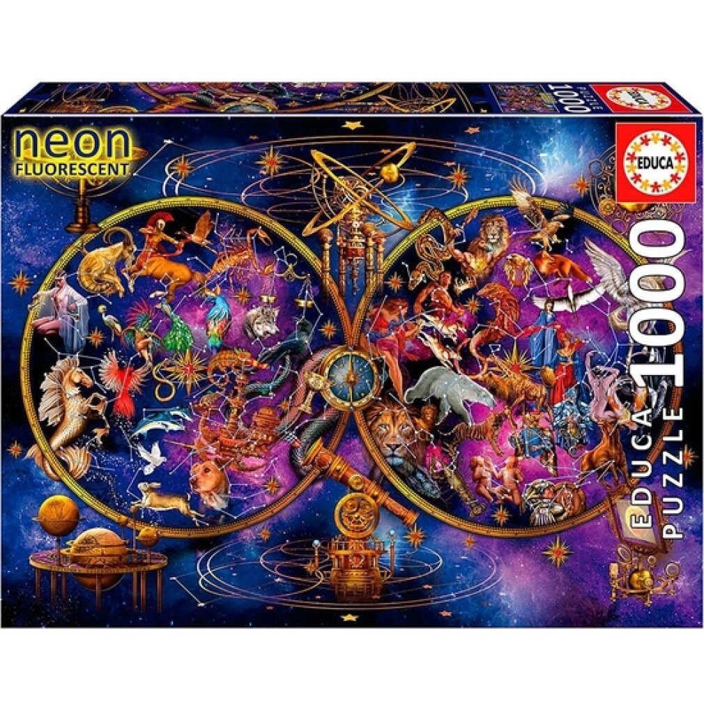 Educa Puzzle Sternbild Leuchtradierer 1000 Teile, Puzzleteile