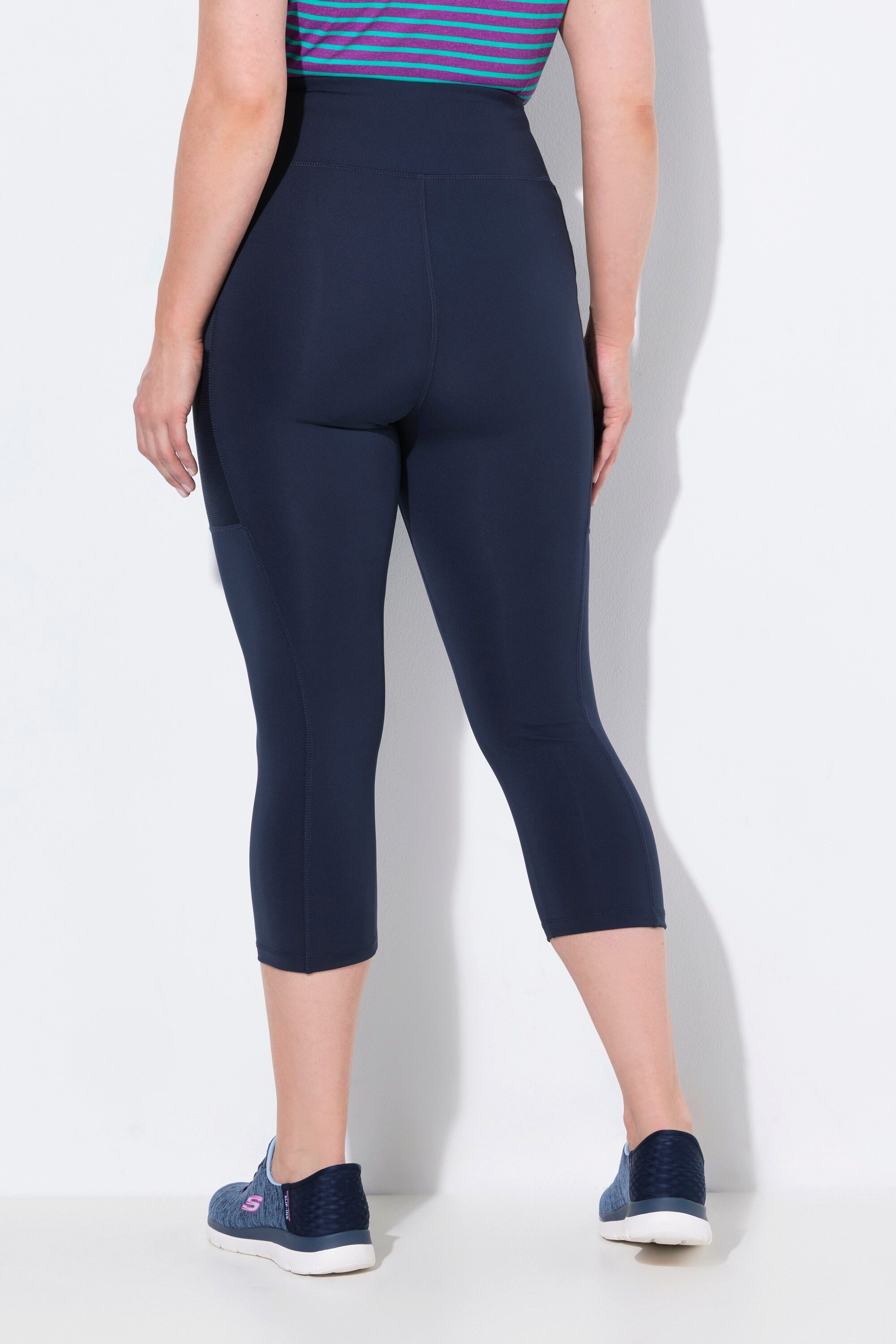 Ulla Popken Leggings 3/4-Leggings wadenlang High Waist schnelltrocknend