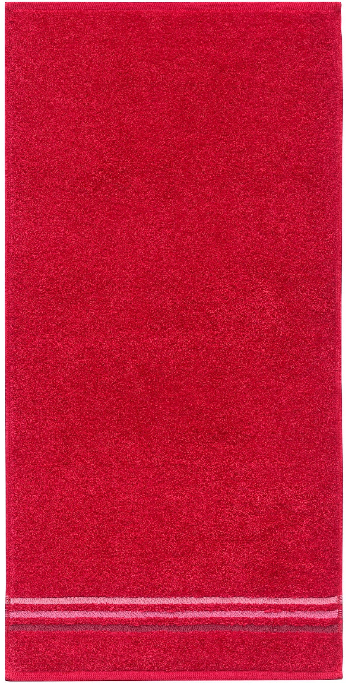 Schiesser Duschtücher Skyline Color aus 100 % Baumwolle mit eleganter Streifenbordüre, Frottier (Set, 2-St), MADE IN GREEN by OEKO-TEX®