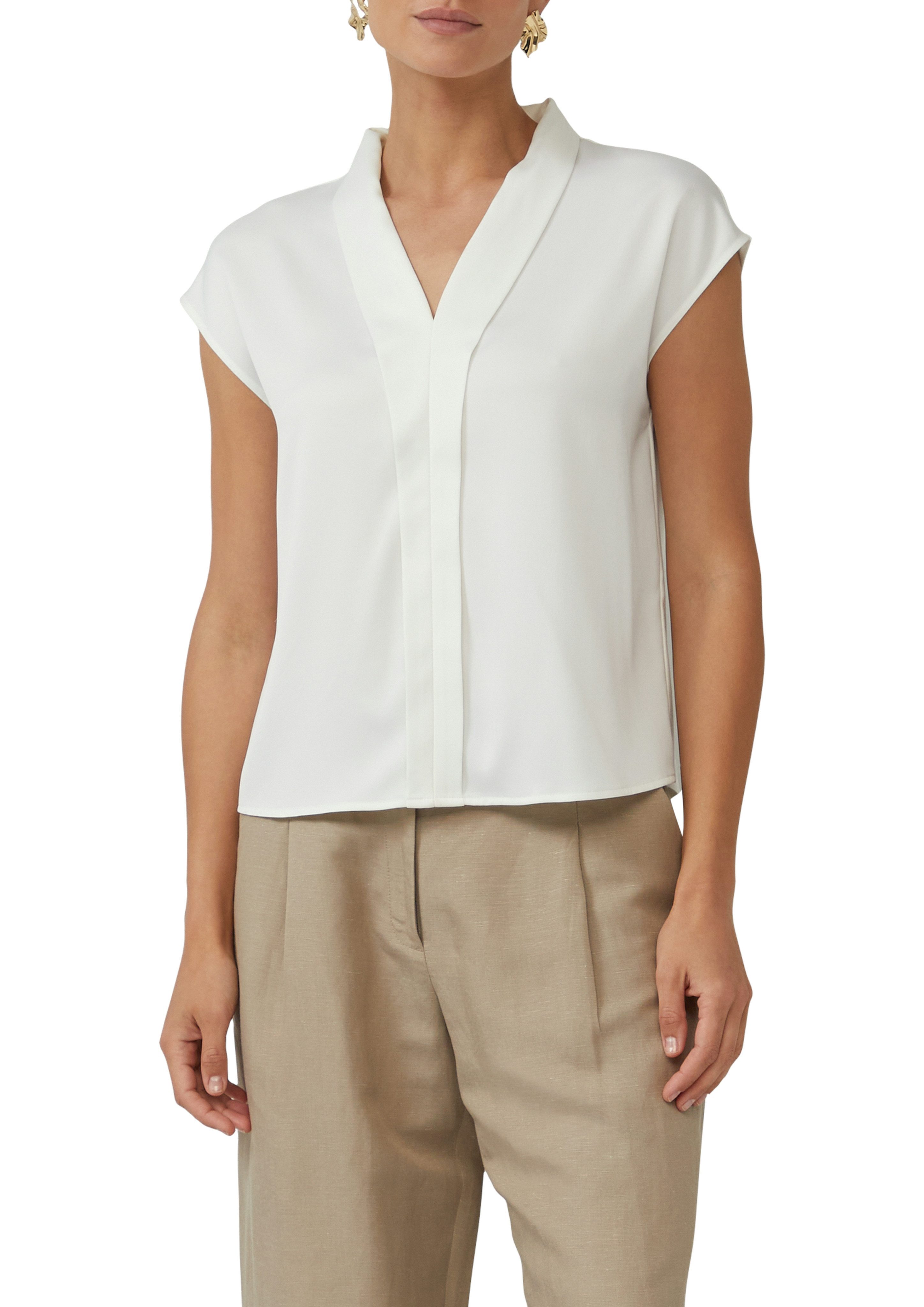 s.Oliver BLACK LABEL Blusenshirt mit Schalkragen, V-Ausschnitt günstig online kaufen