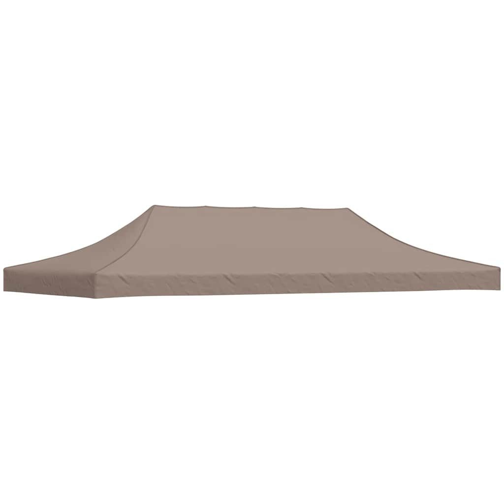 vidaXL Pavillon-Ersatzdach Partyzelt-Dach 6x3 m Taupe 270 g/m², 575 x 285 cm