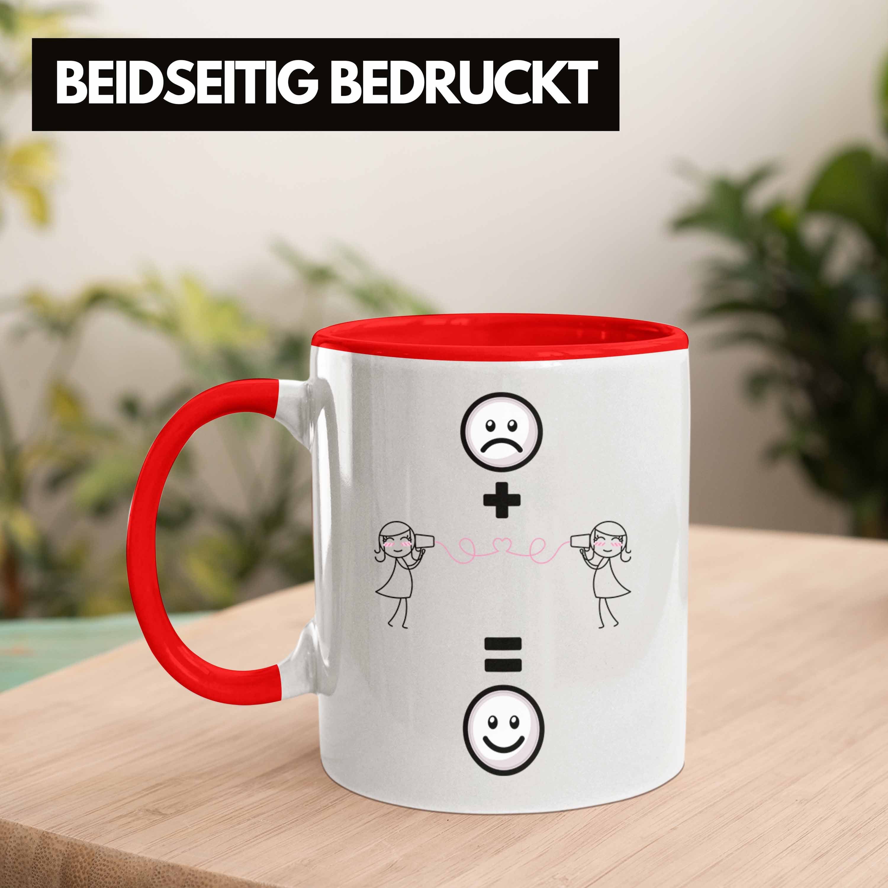 Trendation Tasse für Freundinnen BFF Freundin Tasse Lustige Rot Beste Geschenk Beste Gesche
