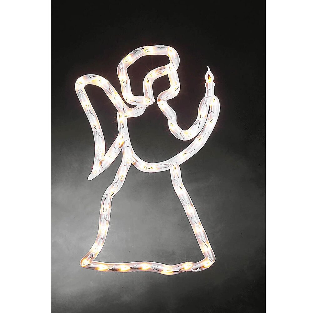 KONSTSMIDE Beleuchtetes Fensterbild 50-flammig, Kunststoff, weiß, 3W, neutralweiß, 1lm, B330mm