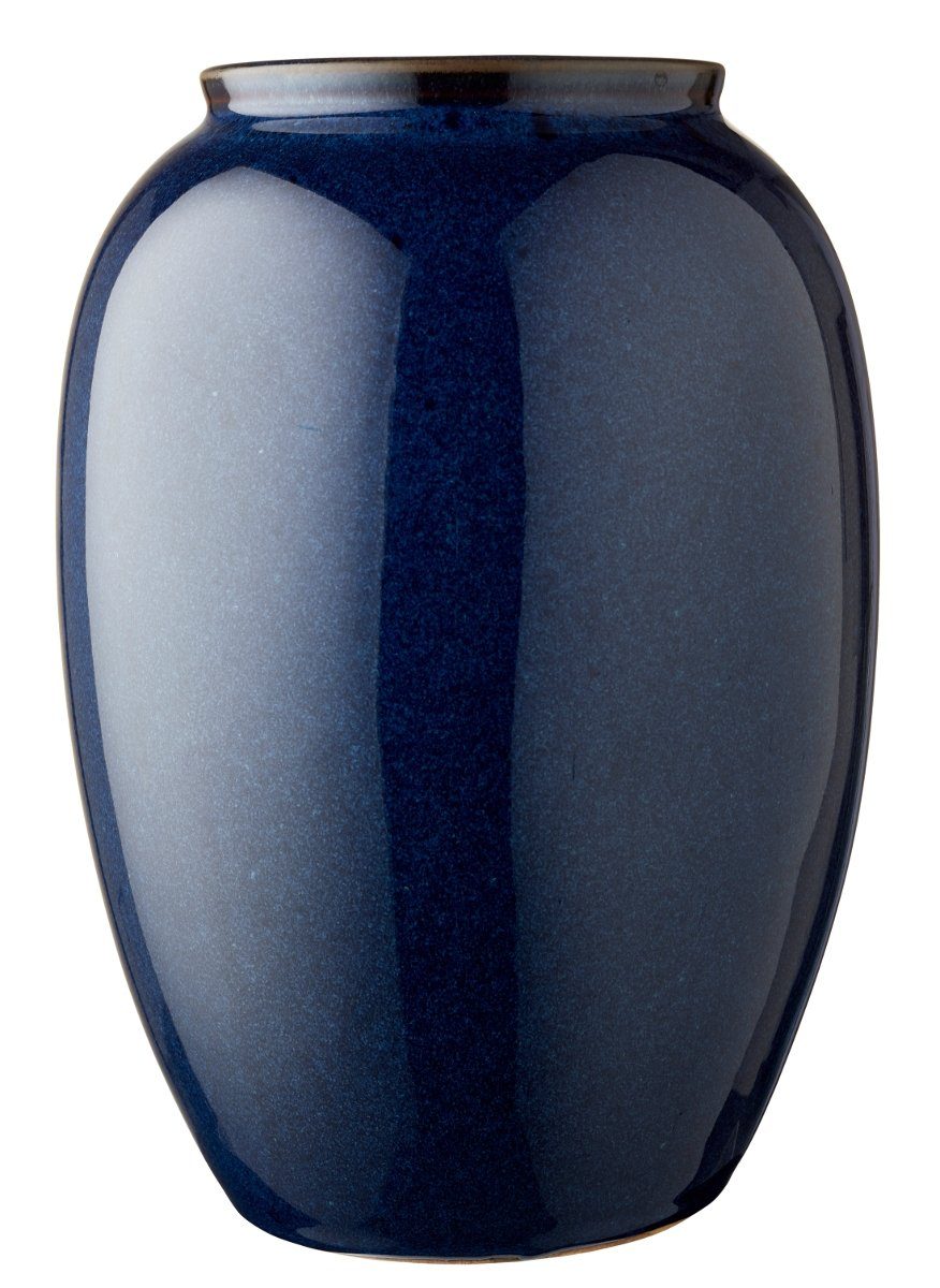 Bitz Dekovase Vase blue 25 cm (Vasen), Vase 25 cm Steinzeug Blau