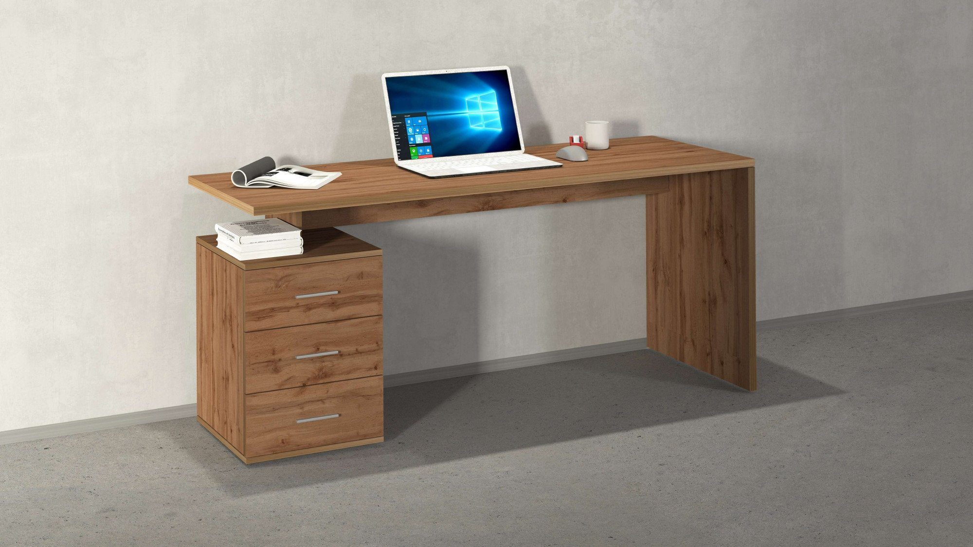 Tecnos Schreibtisch NEW SELINA, Breite 160 cm, modernes italien. Design Wotan Oak