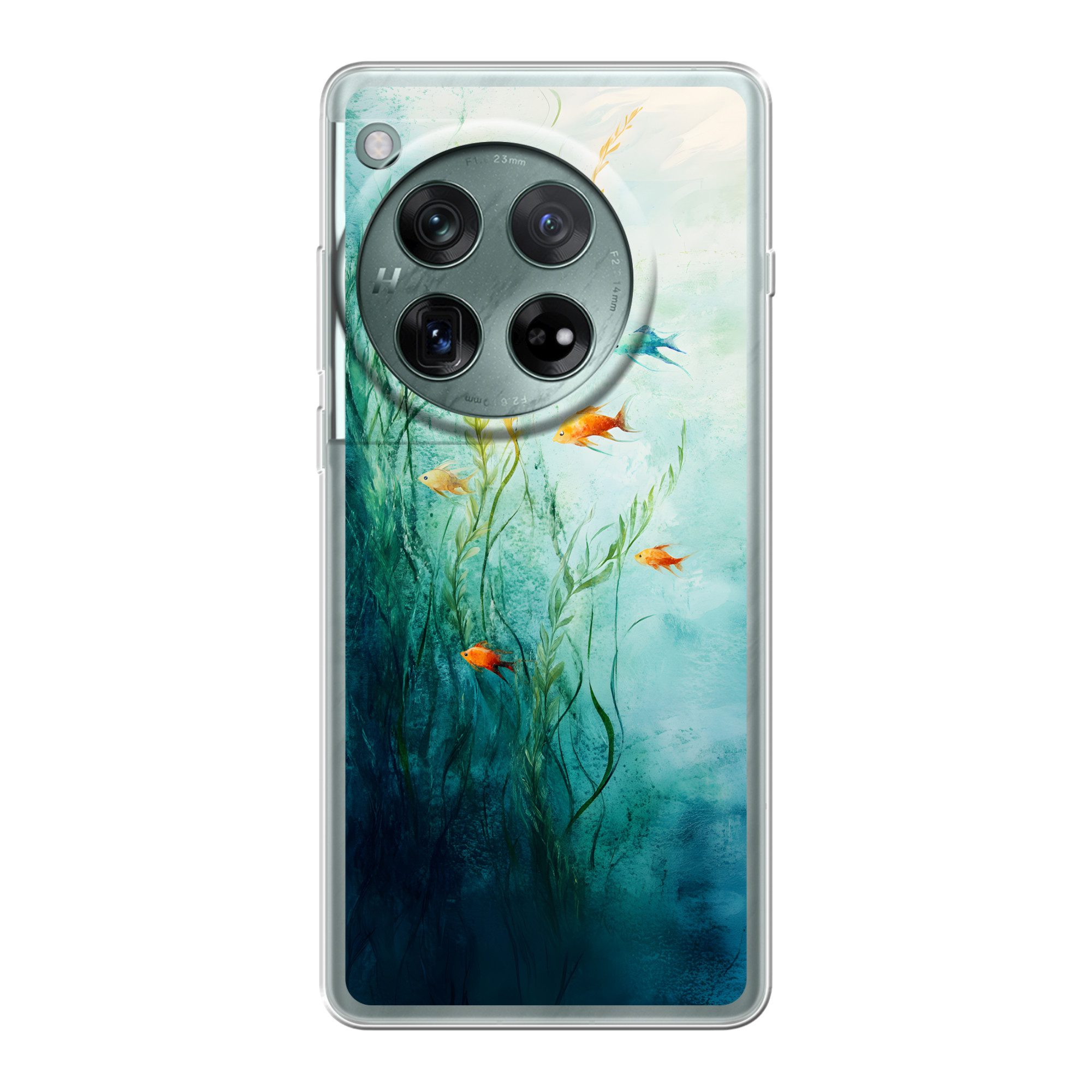 MuchoWow Handyhülle für OnePlus 12 Wasserpflanzen - Fische - Farbenfroh - Wasser, Handy Case, Silikon, Bumper Case Dünn