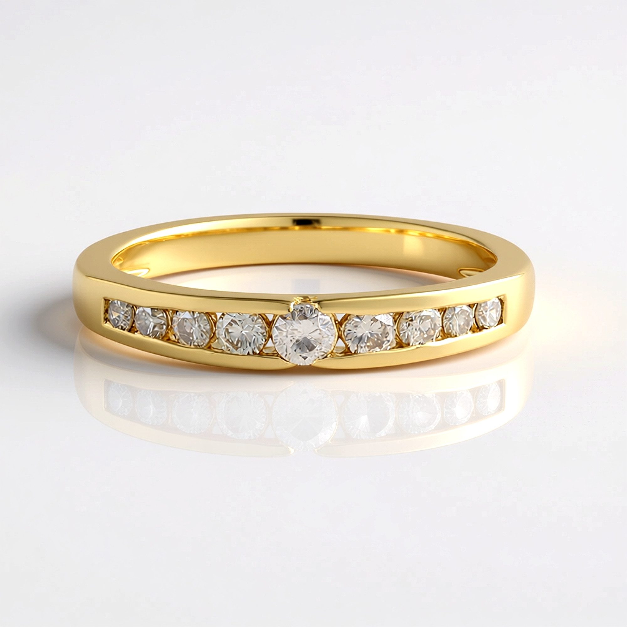 Cavill Diamantring Champagner-Diamant-Ring aus vergoldetem Silber (1-tlg)