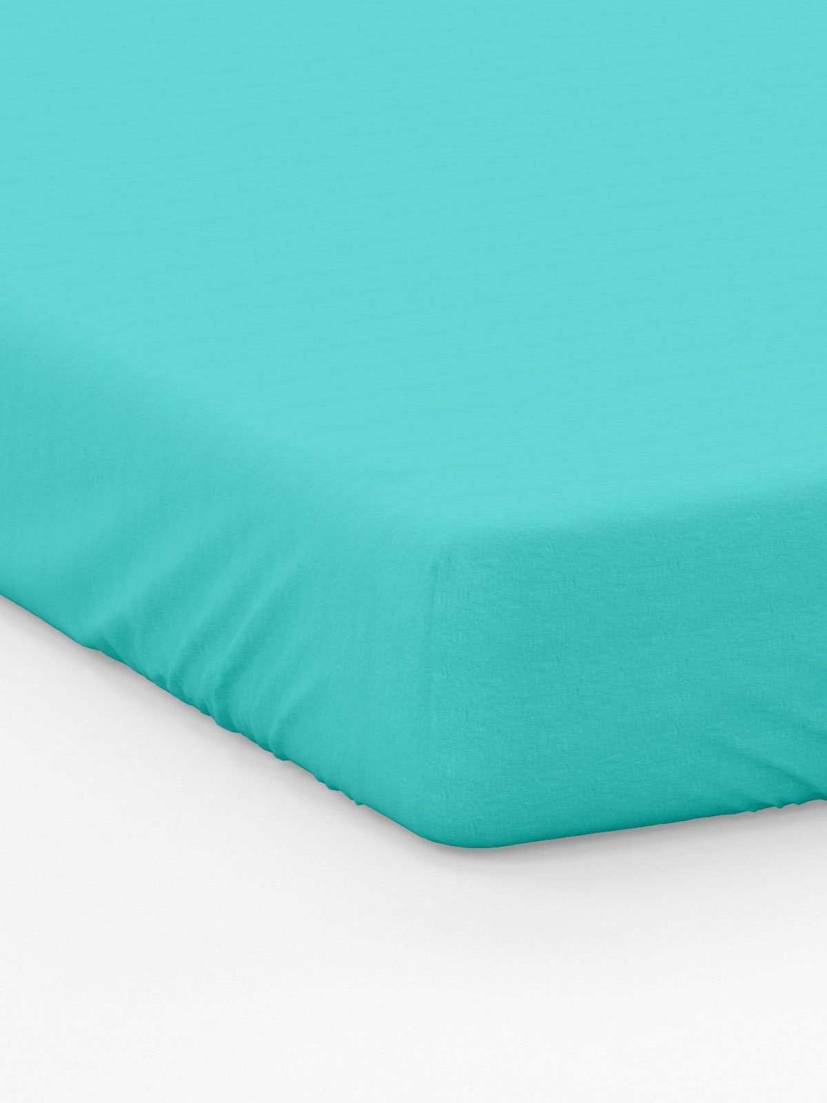 Best Class Spannbettlaken Baby Renforcé Türkis 60x120 cm bis 20 cm Steghöhe, 100% Baumwolle, Gummizug: Rundum, (1 Stück), Weich und atmungsaktiv Bettlaken aus natürlicher Renforcé-Baumwolle