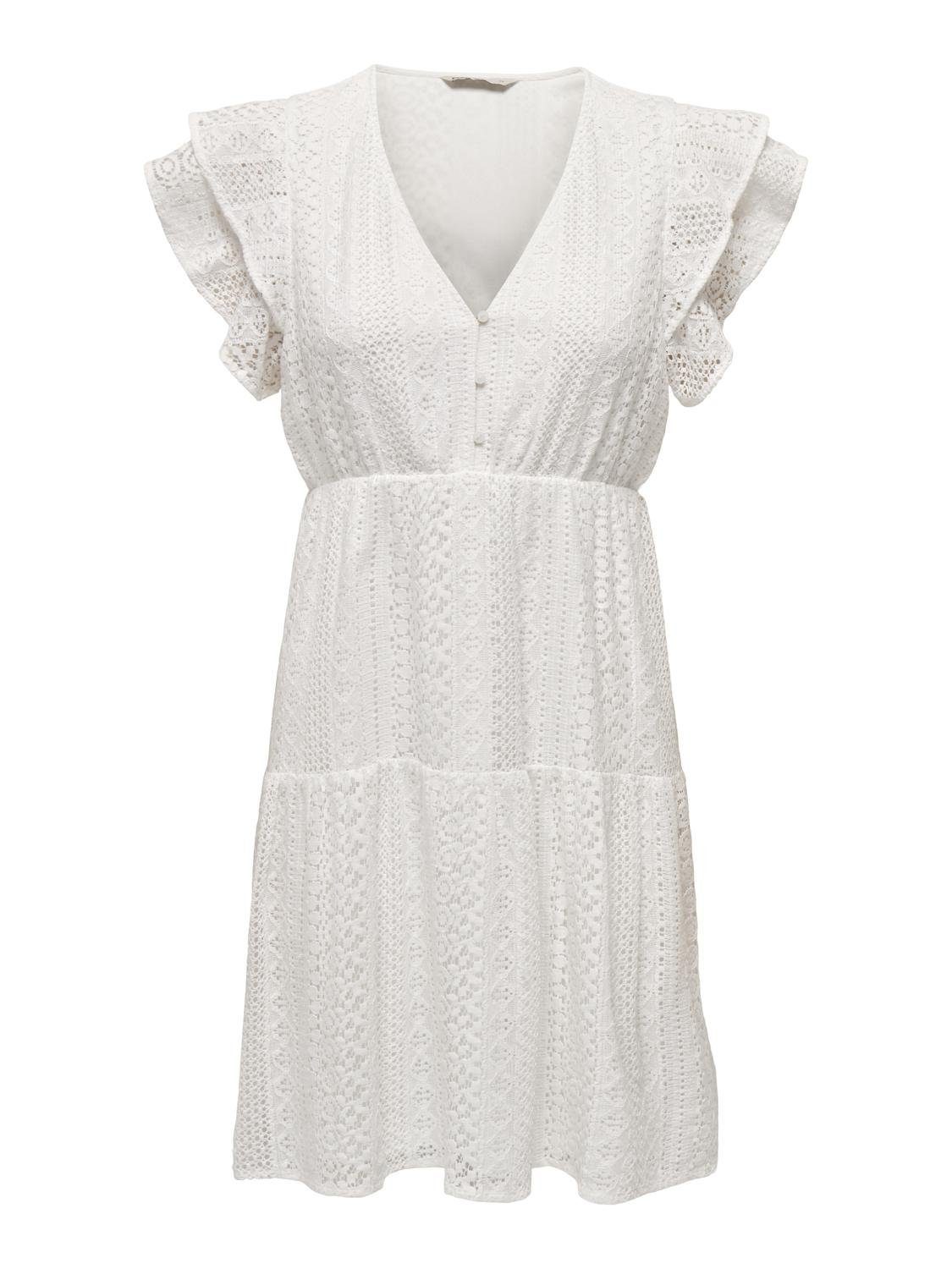 ONLY Minikleid ONLHELENA LACE CAPSL DRESS WVN NOOS Sommerkleid