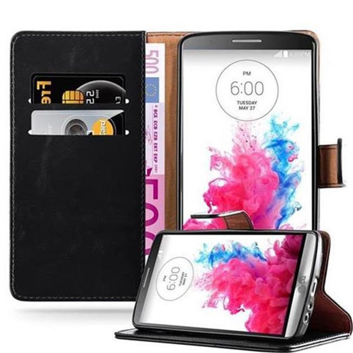 Cadorabo Handyhülle Luxury Book LG G3 Klappbare Handy Schutzhülle - Hülle - mit Standfunktion und Kartenfach