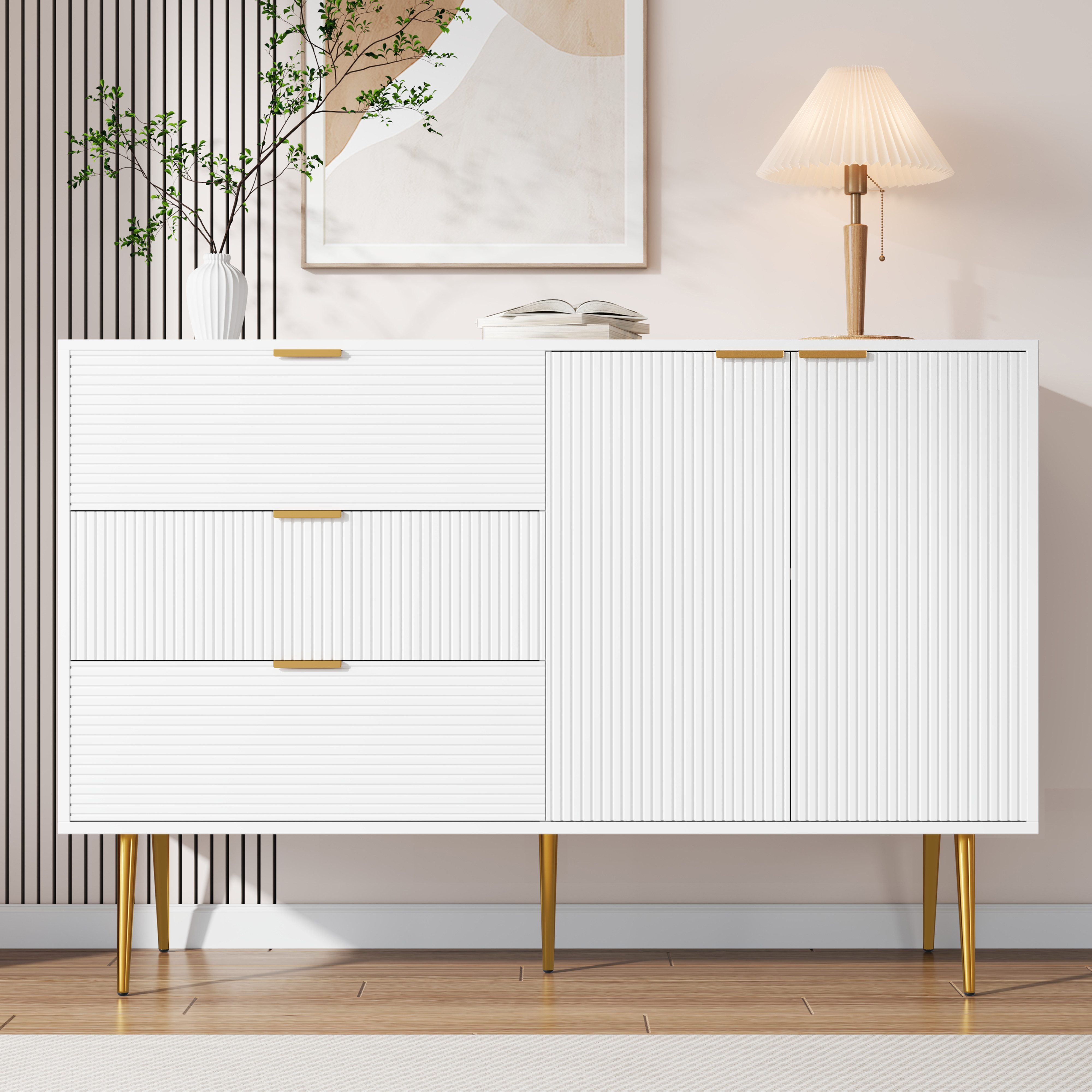 Refined Living Sideboard Wohnzimmerschrank mit Türen und Schubladen, Kommod günstig online kaufen