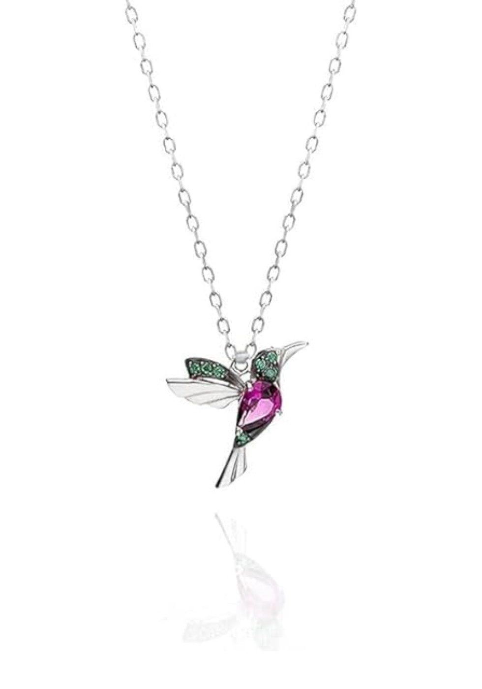 Einzelstück Charm-Kette Halskette Kolibri Anhänger 925 Sterling Silber günstig online kaufen