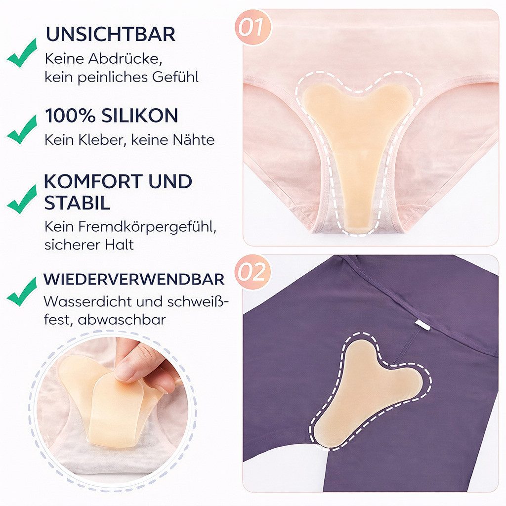 COOL-i ® G-String Unsichtbare Silikon Einlagen 4er Set, nahtlos & selbsthaftend