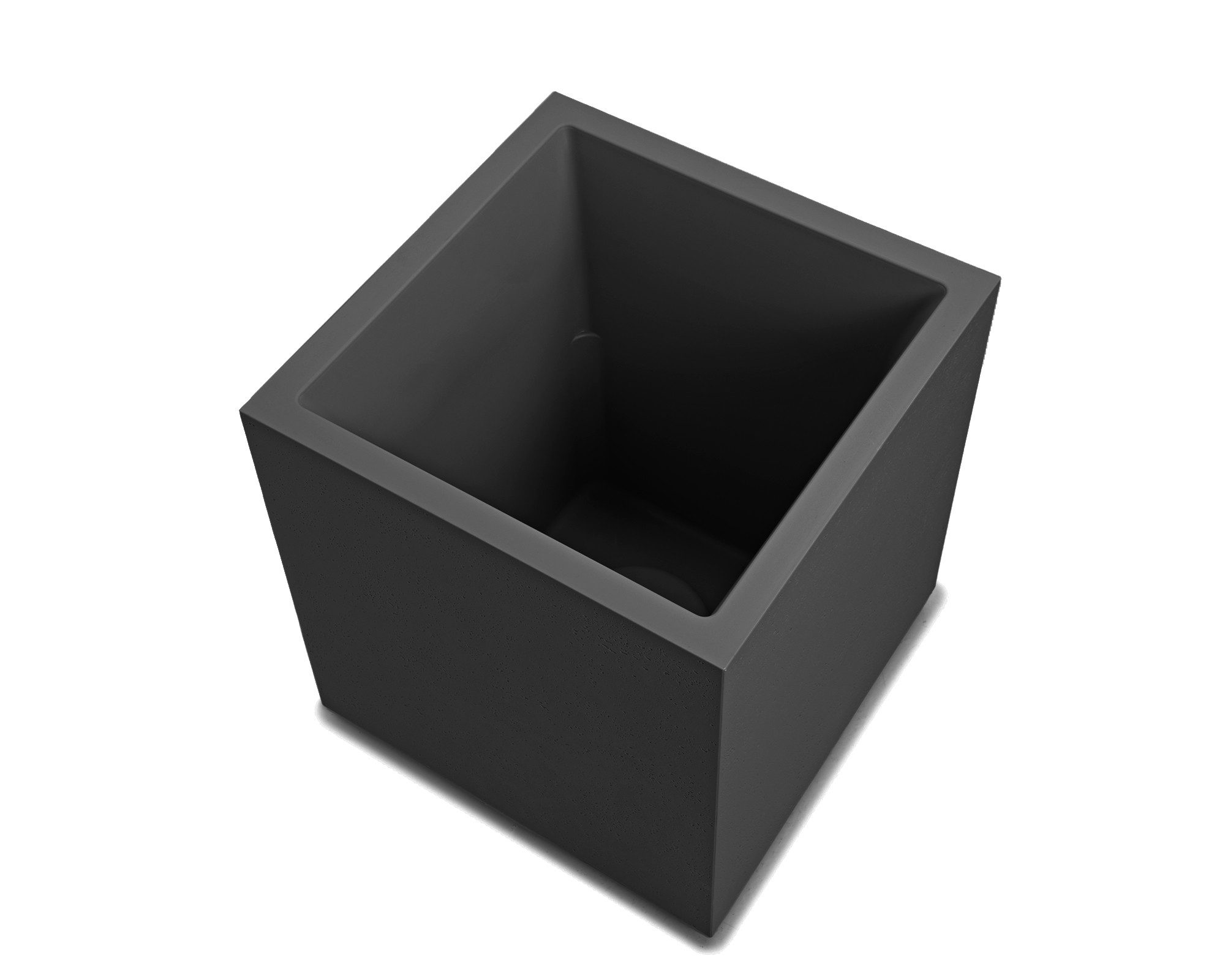 ONDIS24 Pflanzkübel Pflanzkübel Blumenkübel Blumentopf Vulkan 40, Gestein/Basalt/Graphit Optik mit Wasserspeicher