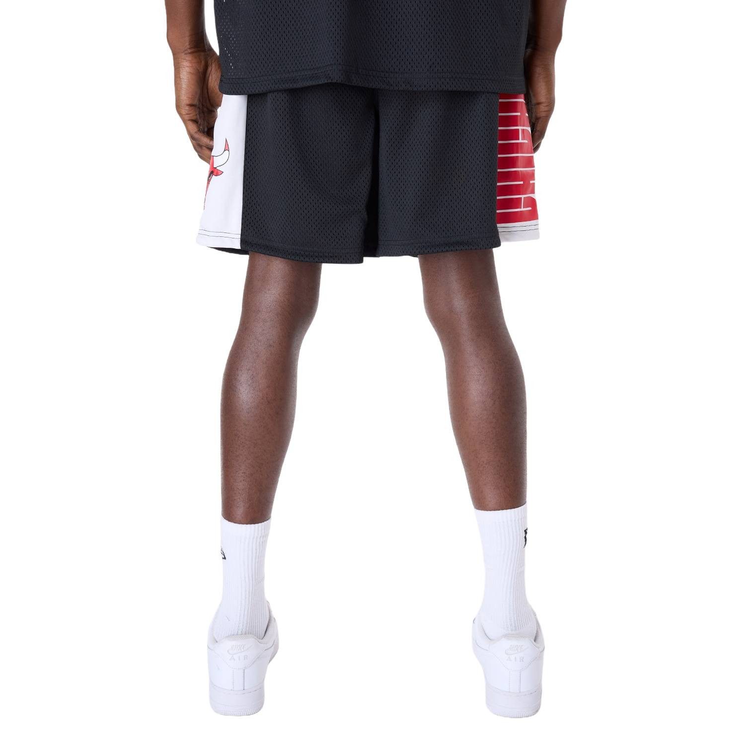 New Era Trainingsshorts Short New Era NBA Chicago Bulls mesh elastischer Bund mit Kordelzug