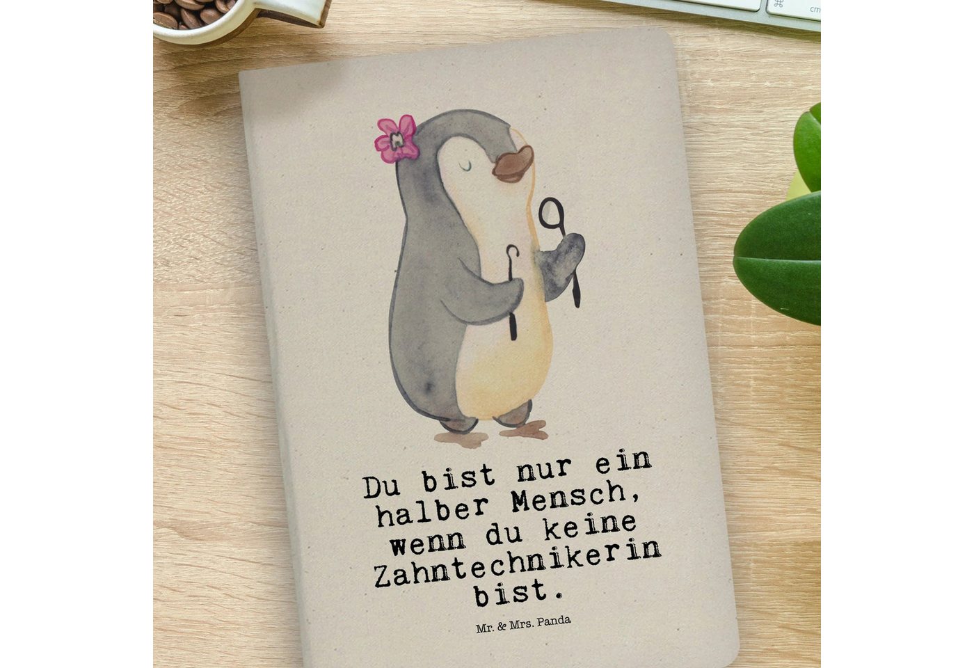 Thumbnail - Mr. & Mrs. Panda Notizbuch Zahntechnikerin Herz - Transparent - Geschenk, Schreibbuch DIN A4, Ök Mr. & Mrs. Panda, Bezau...