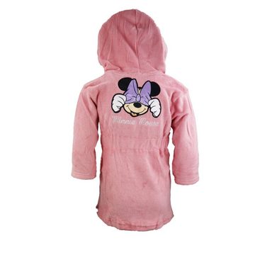 Disney Kinderbademantel Disney Minnie Maus Kinder Mädchen Fleece Bademantel mit Kapuze, Polyester, Gr. 98 bis 128