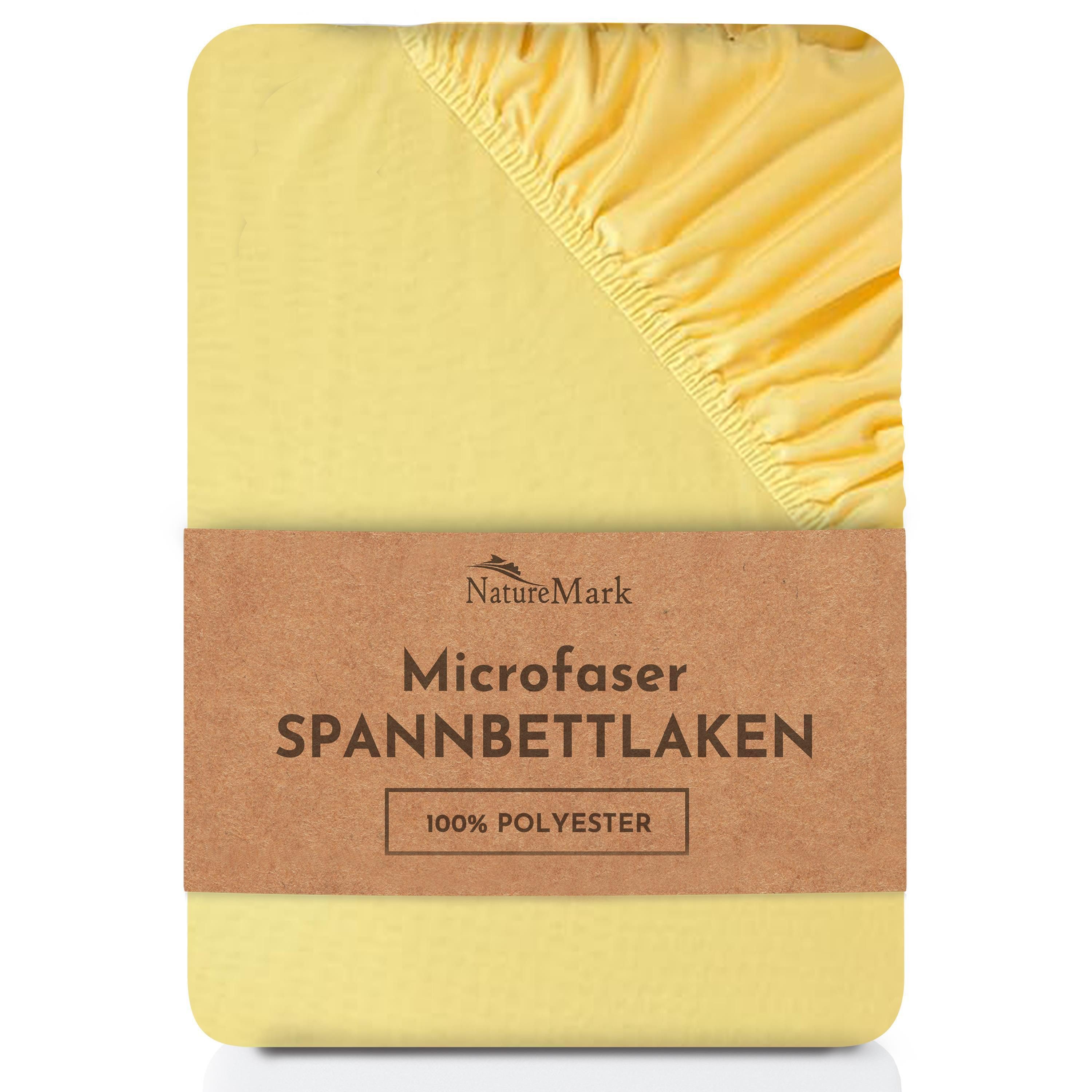 NatureMark Spannbettlaken Mikrofaser Spannbetttuch, Polyester, Gummizug: günstig online kaufen