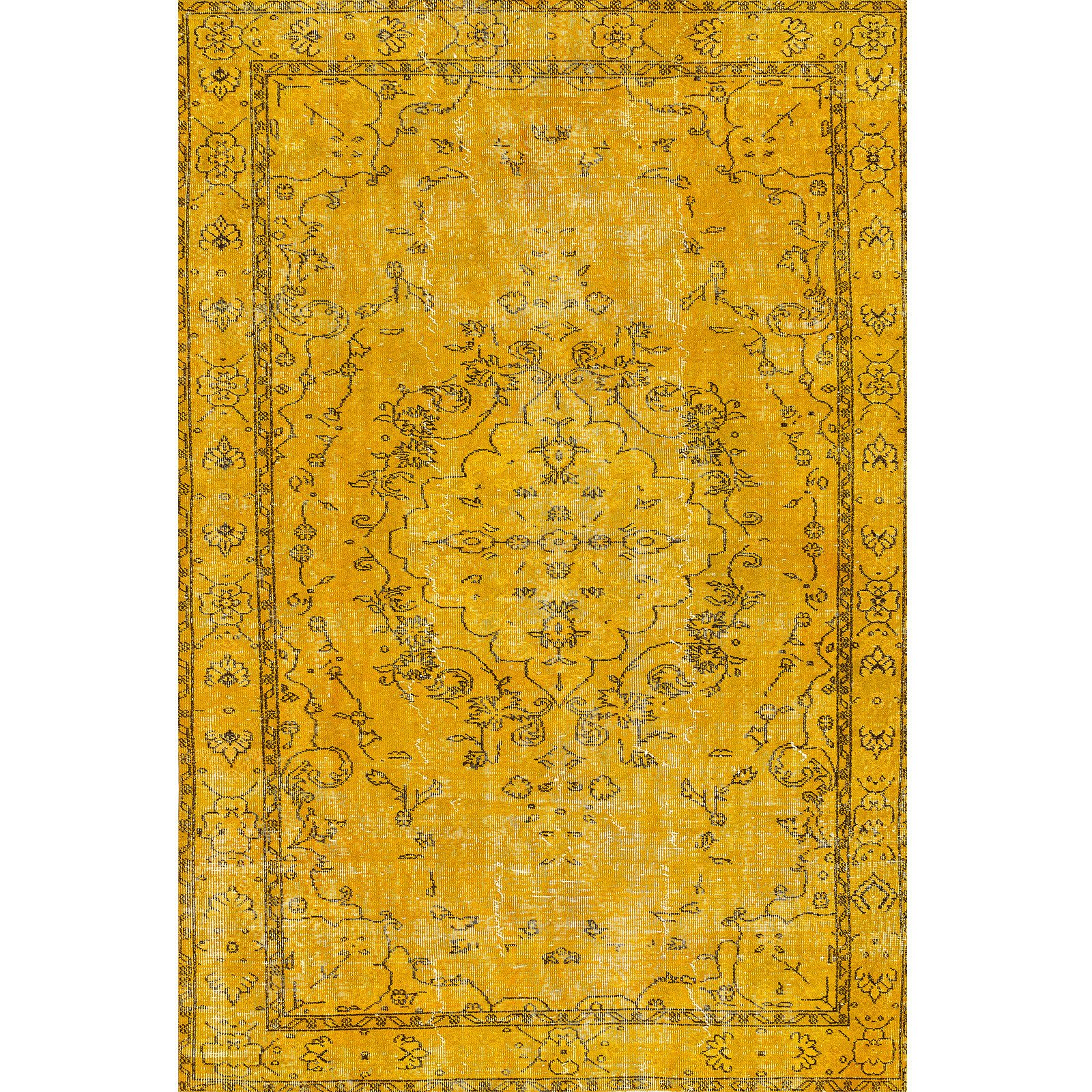 Bamyum Teppich Giallo Teppich mit Chenille-Druck, günstig online kaufen