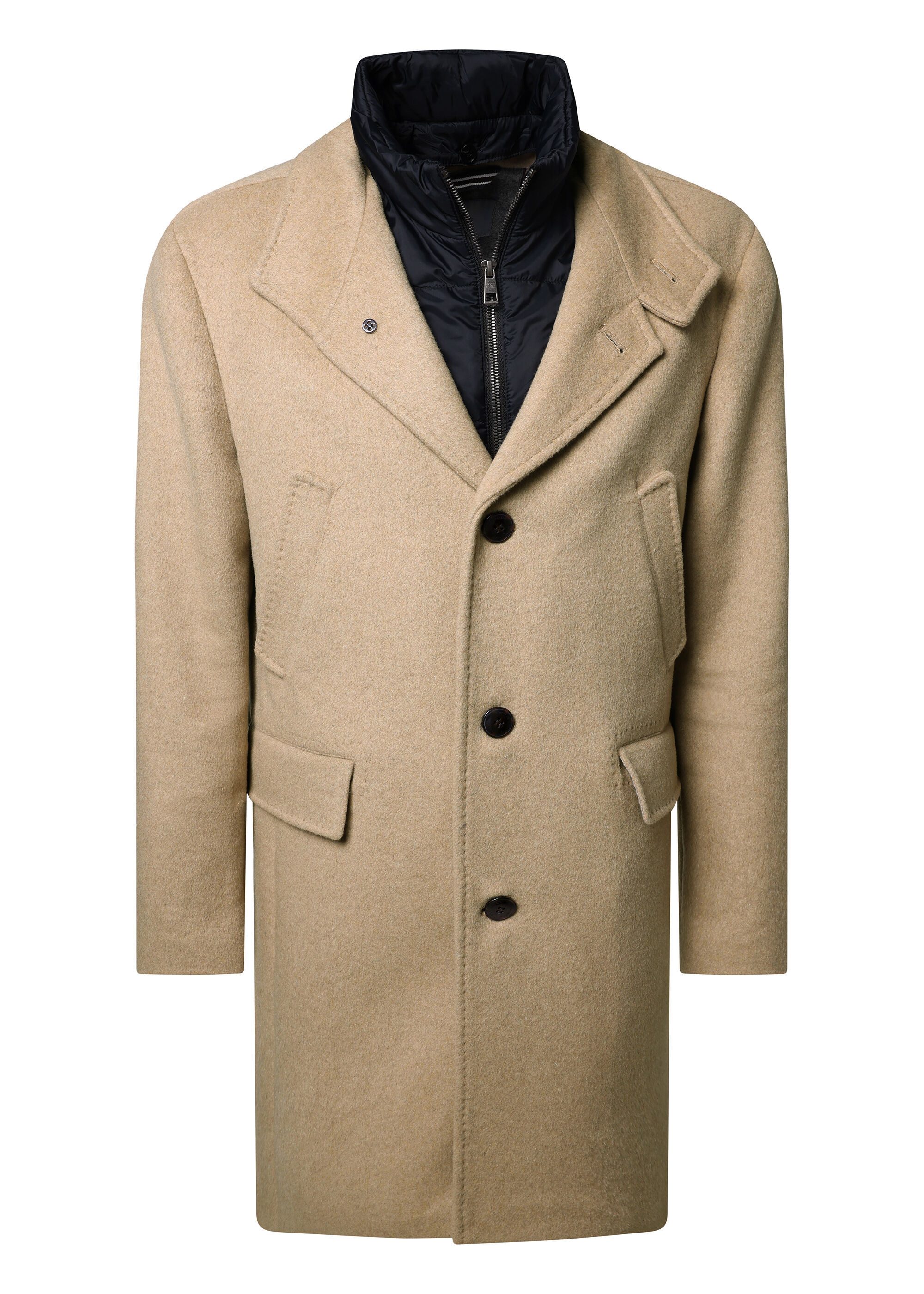 Pierre Cardin Langmantel mit hohem Kragen günstig online kaufen