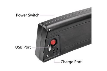 PowerSmart FR18 E-Bike Akku 10,5Ah 2 Pins Entladeanschluss Elektrische Fahrradbatterie für SCRAPPER E-Fold, Panasonic Zellen, Lithium-ion (Li-ion) 10500 mAh (36 V)
