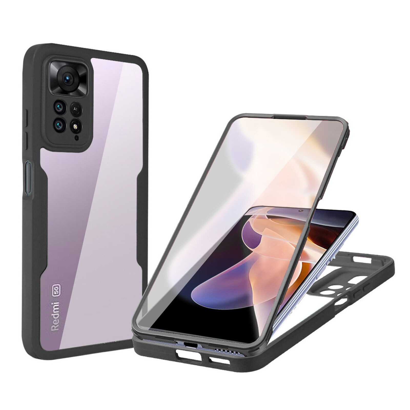 betterfon Handyhülle für Xiaomi Redmi Note 11 Pro TPU Schutzcase, 2-teiliges 360 Grad Case mit Rundumschutz und passgenauer Passform