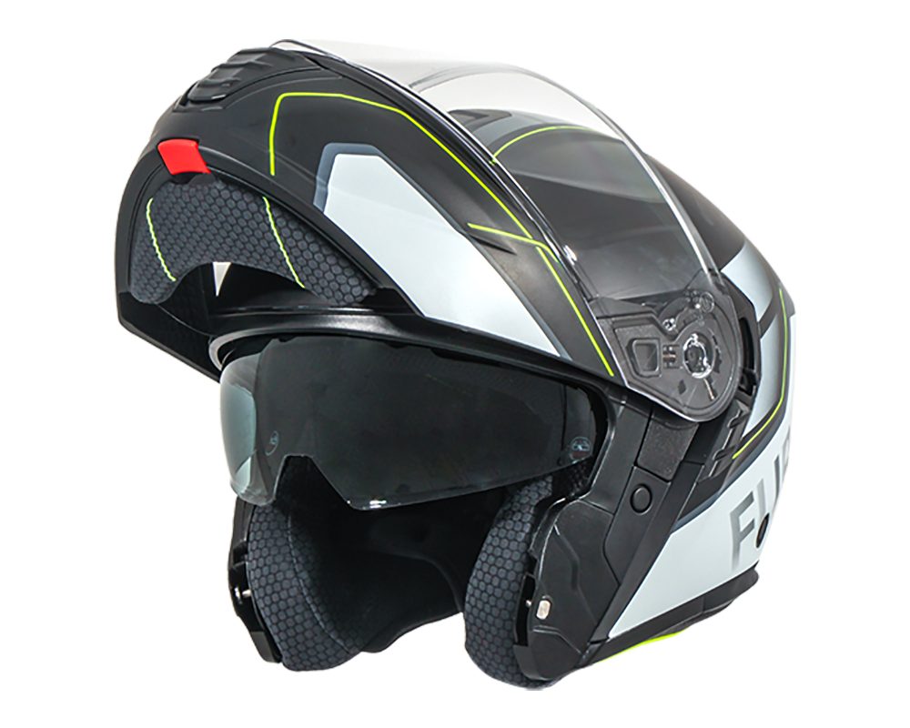 Motorradhelm VITO FURIO Flip-Up Klapphelm, Integralhelm mit intergr. Sonnebrille