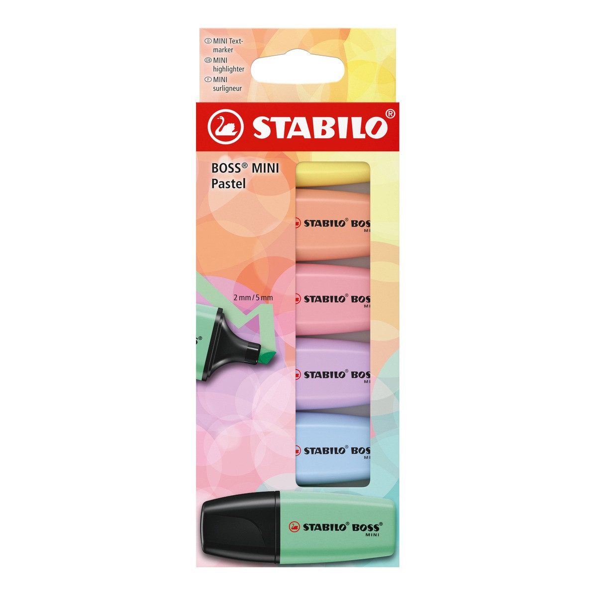 STABILO Marker STABILO Textmarker BOSS MINI Pastel 6 Stück Kartonetui