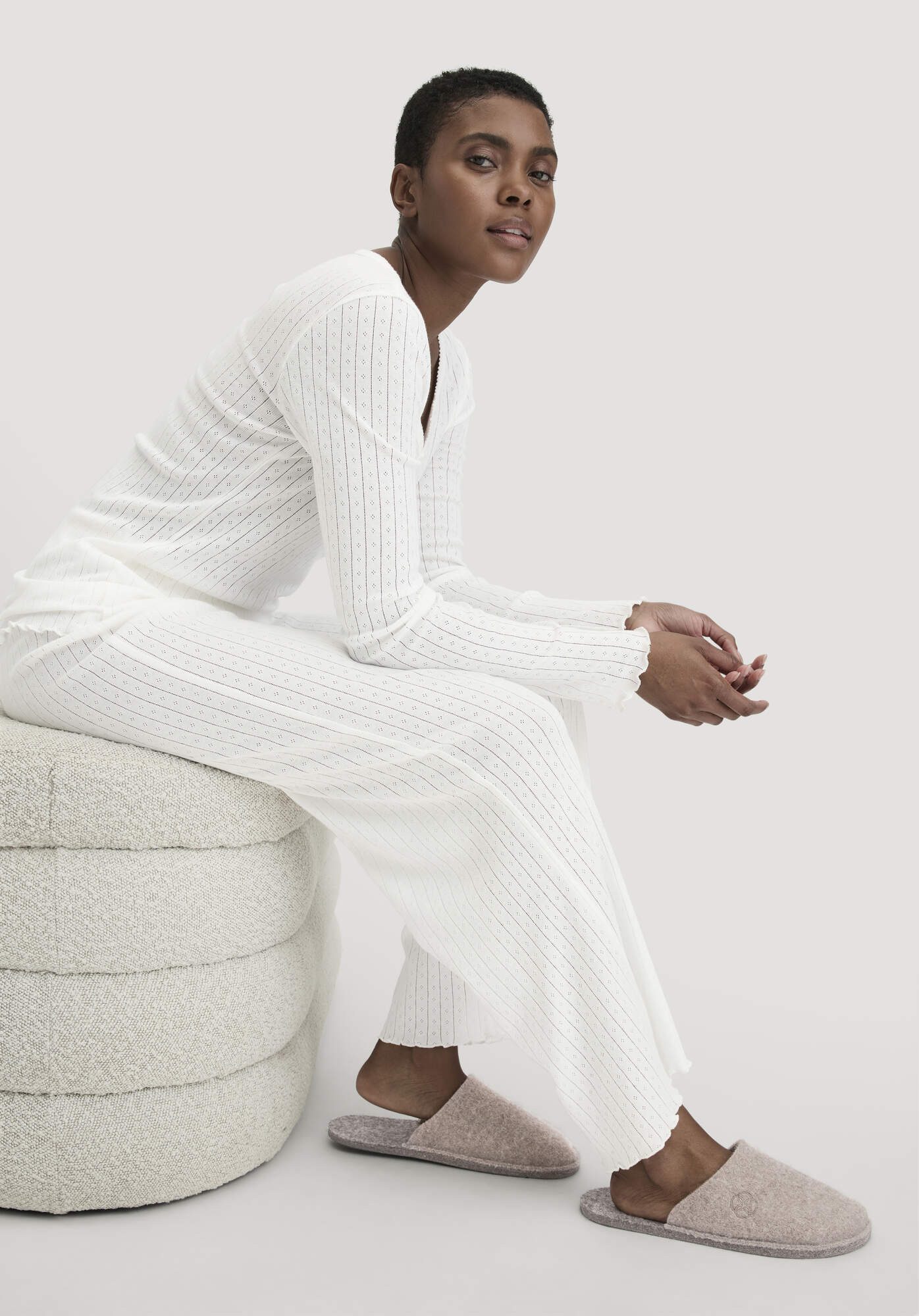 Hessnatur Pyjamahose PURE COTTON aus reiner Bio-Baumwolle (1-tlg)