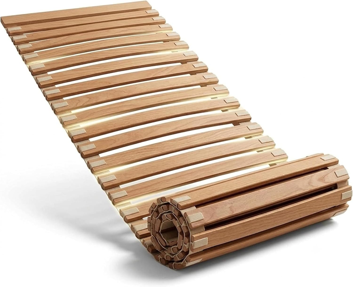 Rollrost 100% Metallfrei – Federholz-Lattenrost aus Buche, geborgenschlafen, Knarzfrei & stabil  23 Leisten  Ideal für weiches Liegegefühl