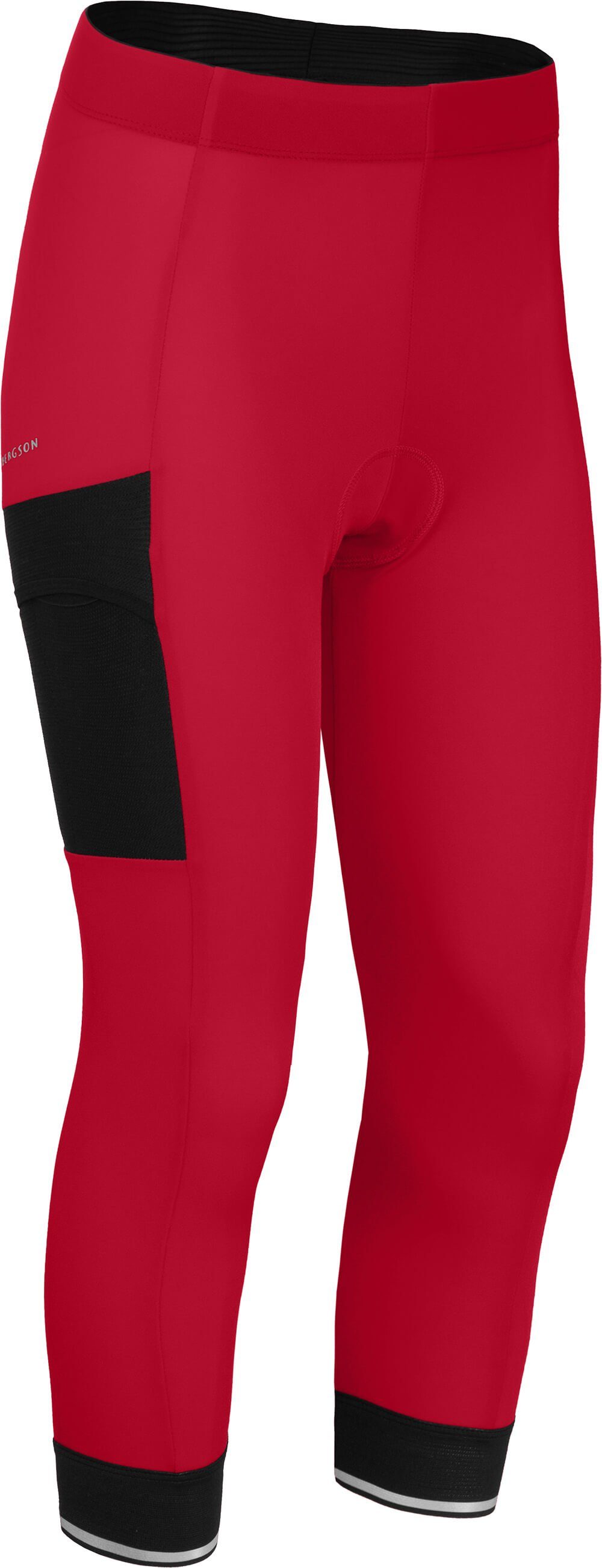 Bergson Fahrradhose SUNDRA COMFORT Capri (mit Sitzpolster) Damen 3/4 Radhose, bielastisch, tight, Normalgrößen, barbados cherry