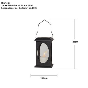 STAR TRADING LED Dekolicht Batterie Laterne Flame Lantern, Batterie Laterne Flame Lantern