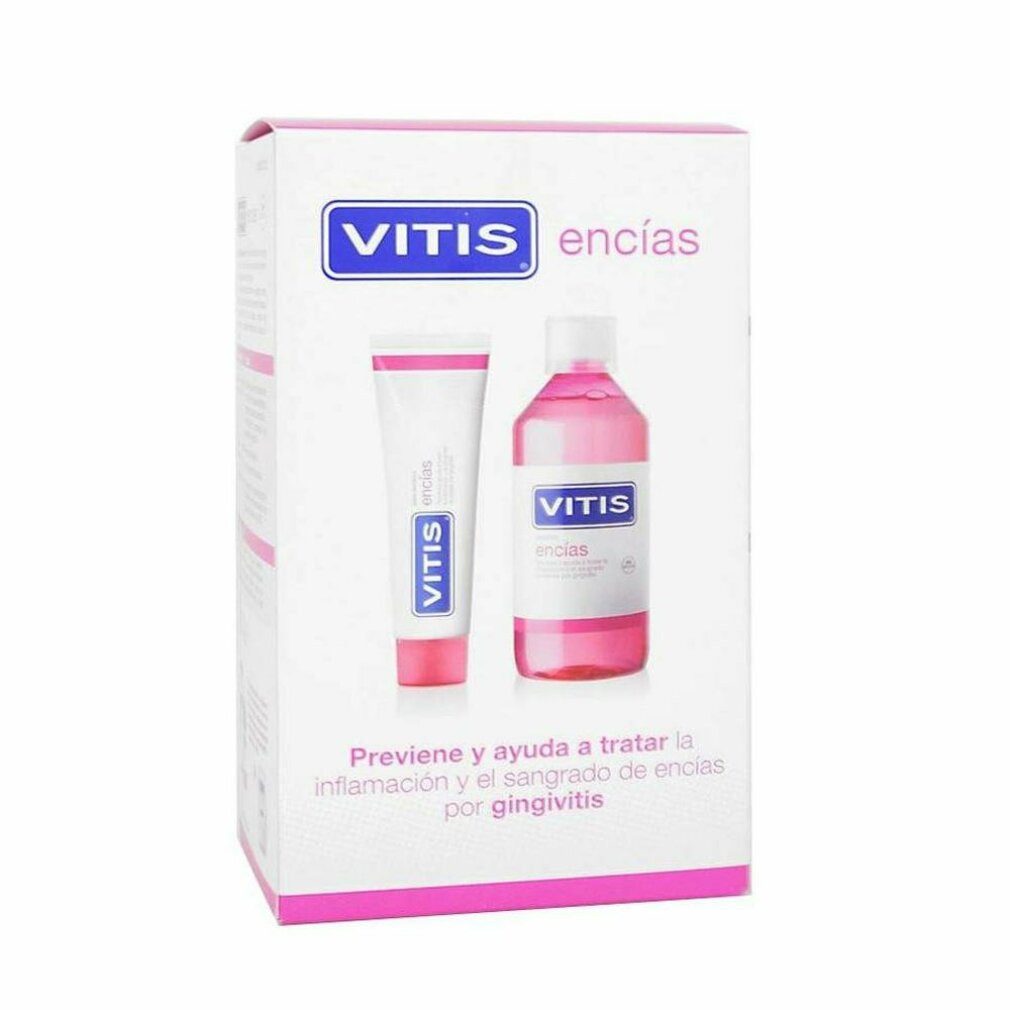 Vitis Zahnpasta Pack Zahnfleischpasta 100ml Mundwasser 500ml