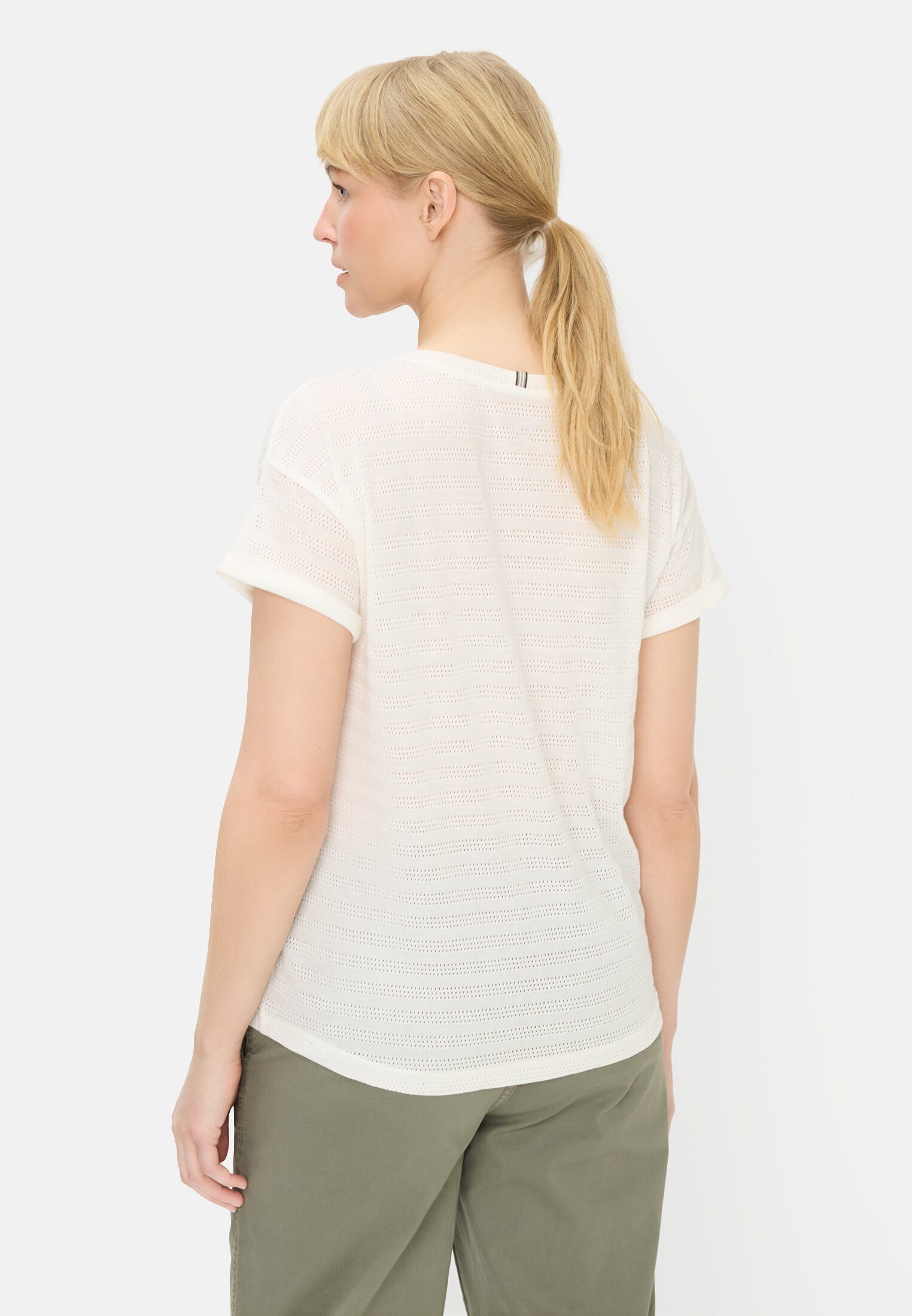 camel active T-Shirt mit Rundhalsausschnitt aus reiner Baumwolle