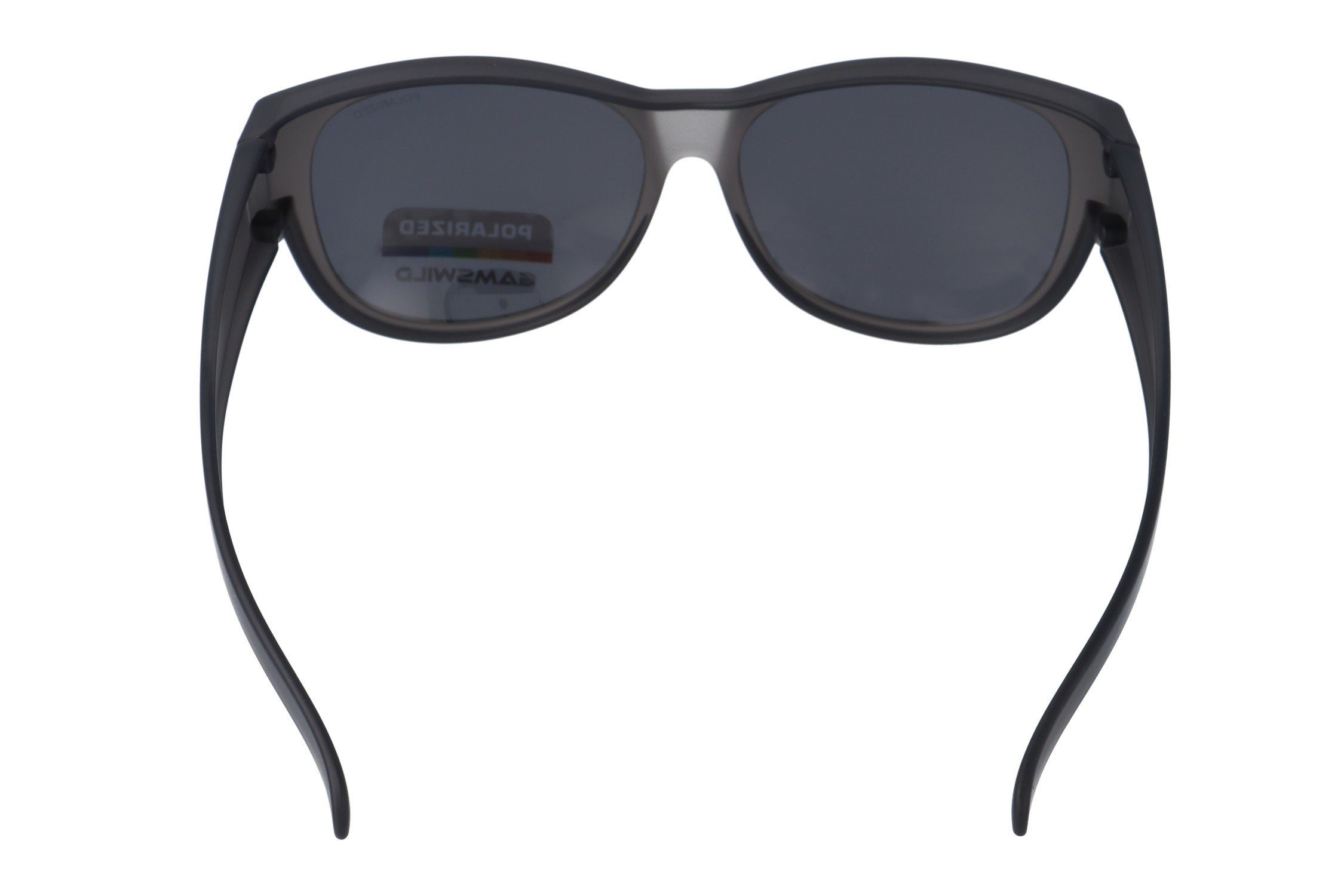 Gamswild Sonnenbrille polarisiert, Überbrille Damen Sportbrille universelle schwarz, grau-transparent Herren, grau WS4032 braun, Passform