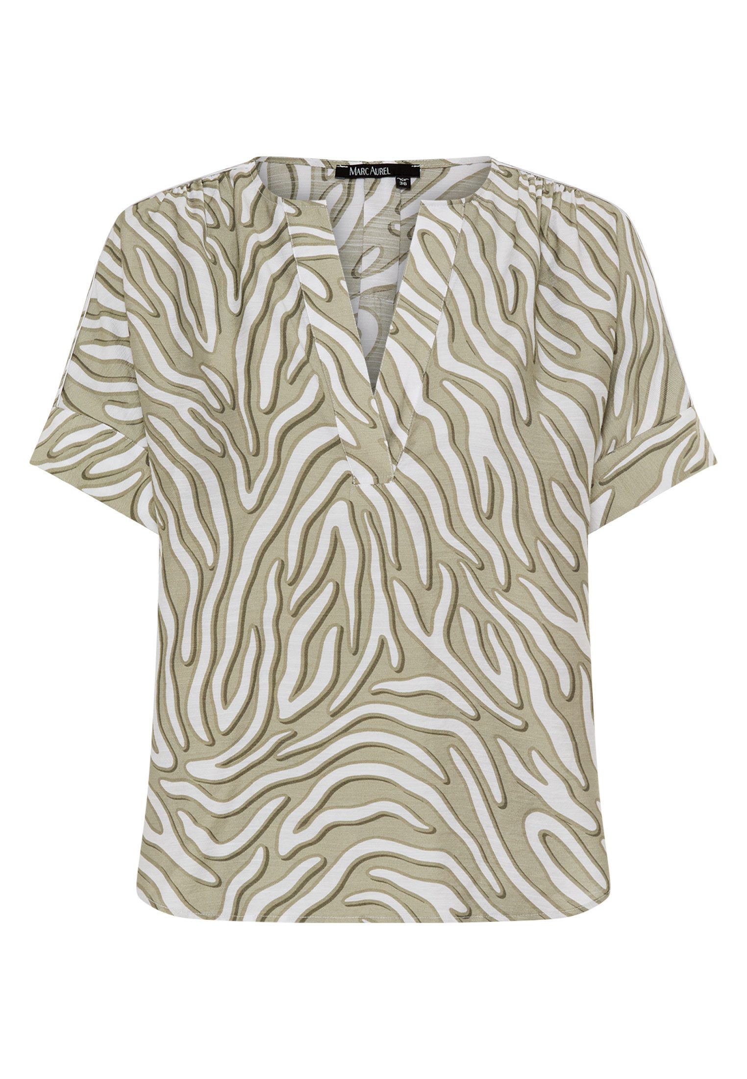 MARC AUREL Langarmbluse Tunika-Bluse aus lässigem Print