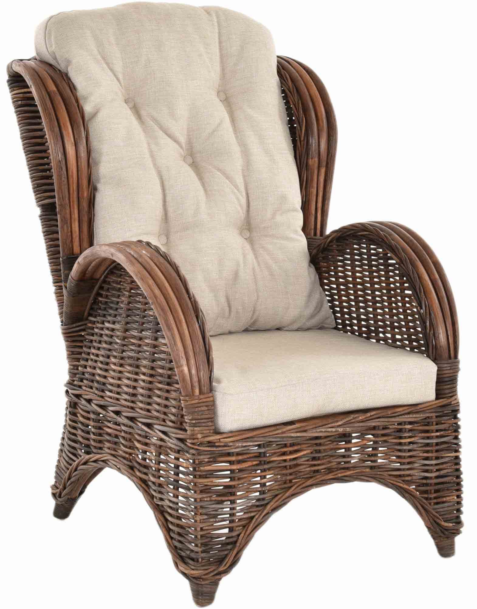 Krines Home Relaxsessel S 626 Krokko + Kissen Jessy Beige, Bequem, Breite Armlehnen