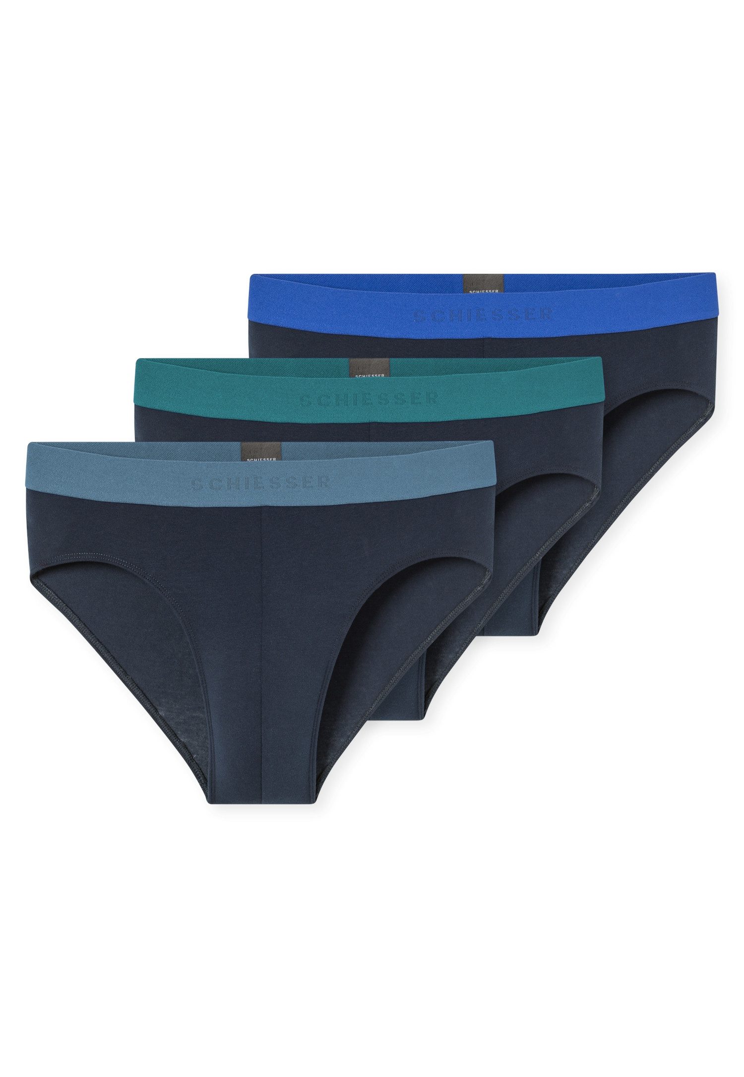 Schiesser Rioslip 95/5 Multipacks (3er Pack) mit sportlichem Logo-Webgummibund