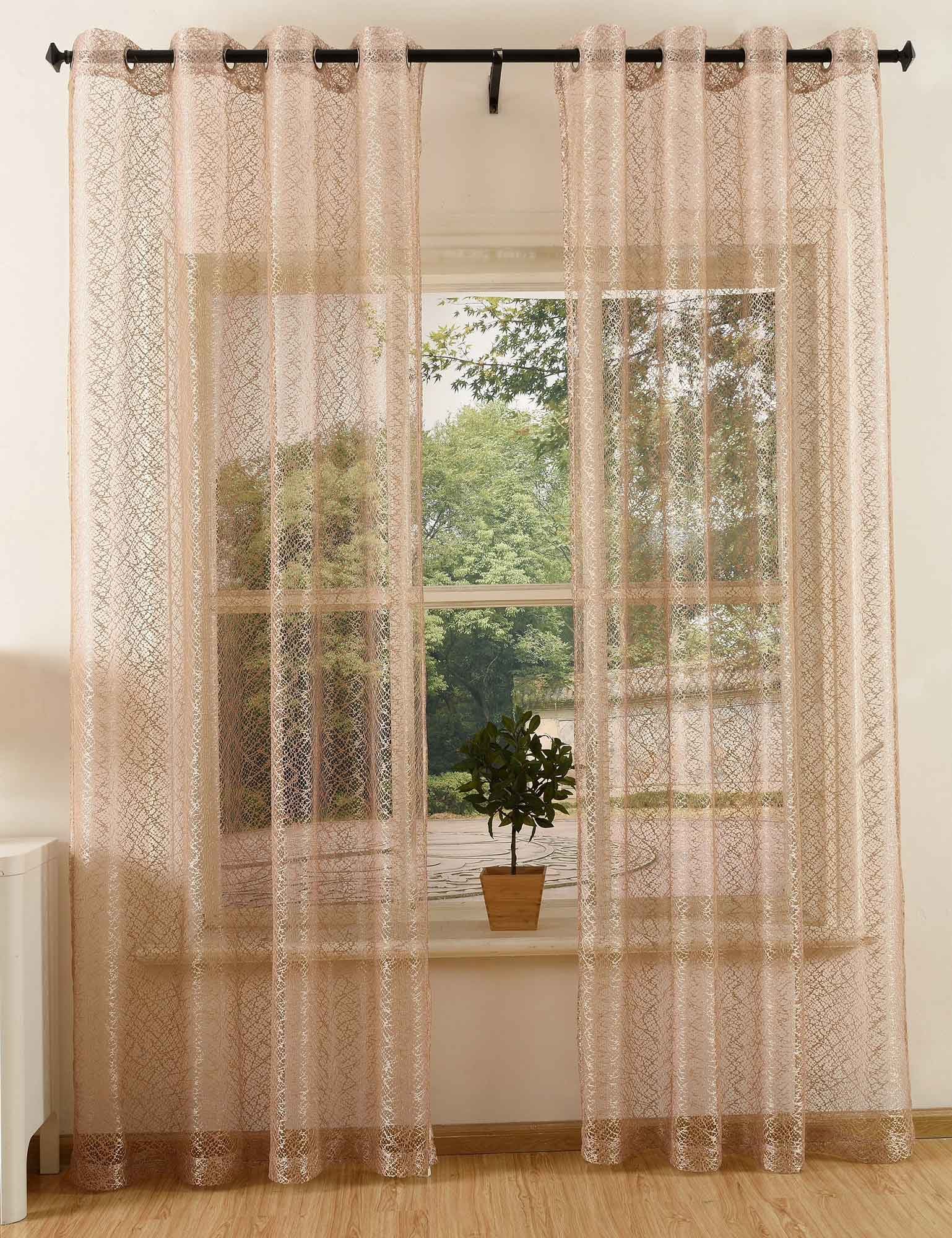 Gardinenbox Gardine (2 St), Ösen, transparent, Polyester, Netz Struktur Netzvorhang 203522