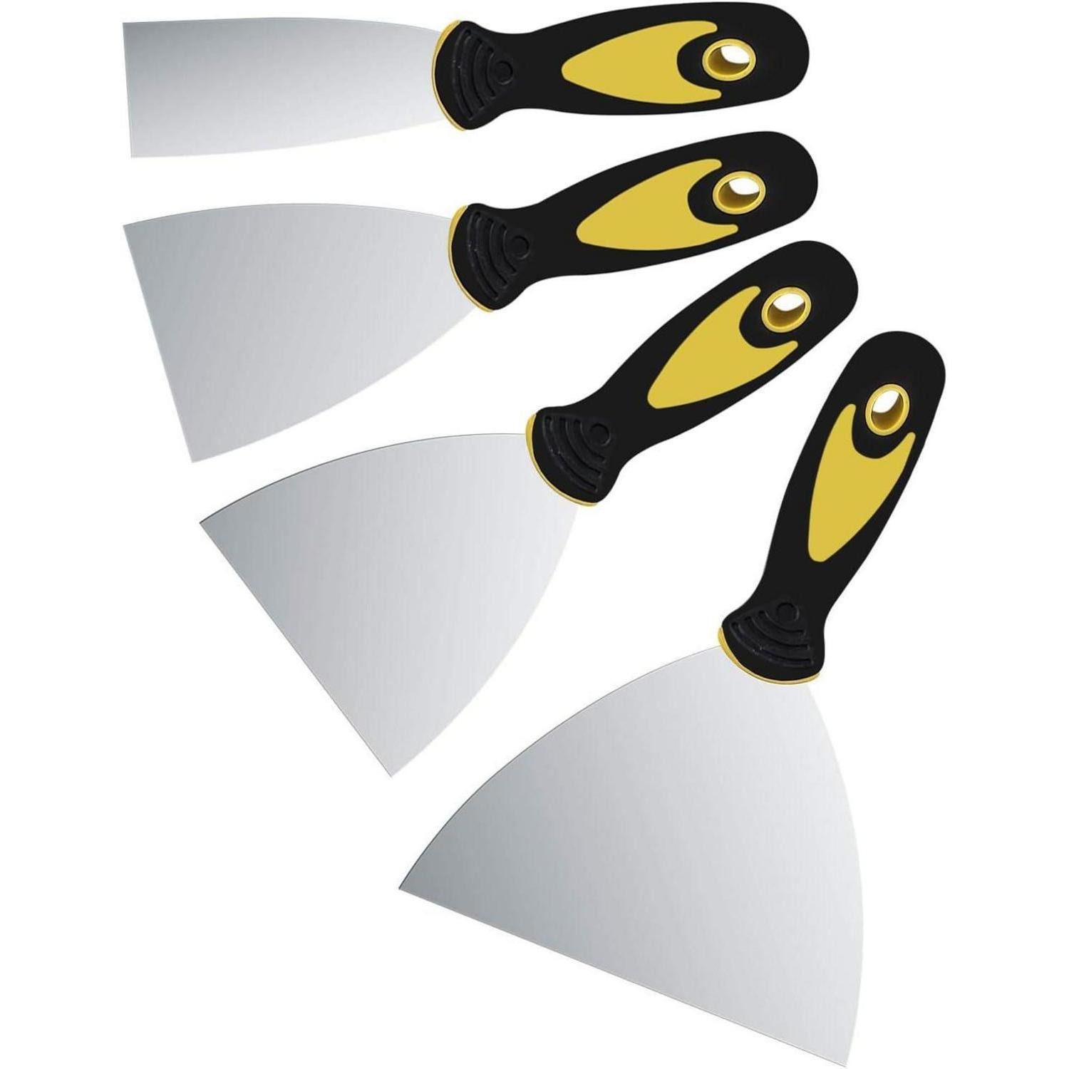 LuxusKollektion Flächenspachtel Spachtelset 4-tlg Edelstahl 50 75 100 125 mm Kunststoffgriff (1-St)