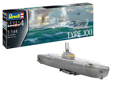 Carrera® Modellbausatz Modellbausatz "German Submarine Type XXI" 50 Teile Maßstab 1:144, Maßstab 1:144, (Set, 50-tlg)