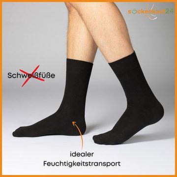 sockenkauf24 Gesundheitssocken »10 Paar Damen & Herren Socken 100% Baumwolle ohne Gummidruck« (10 x Schwarz, 39-42) und ohne Naht - 10600