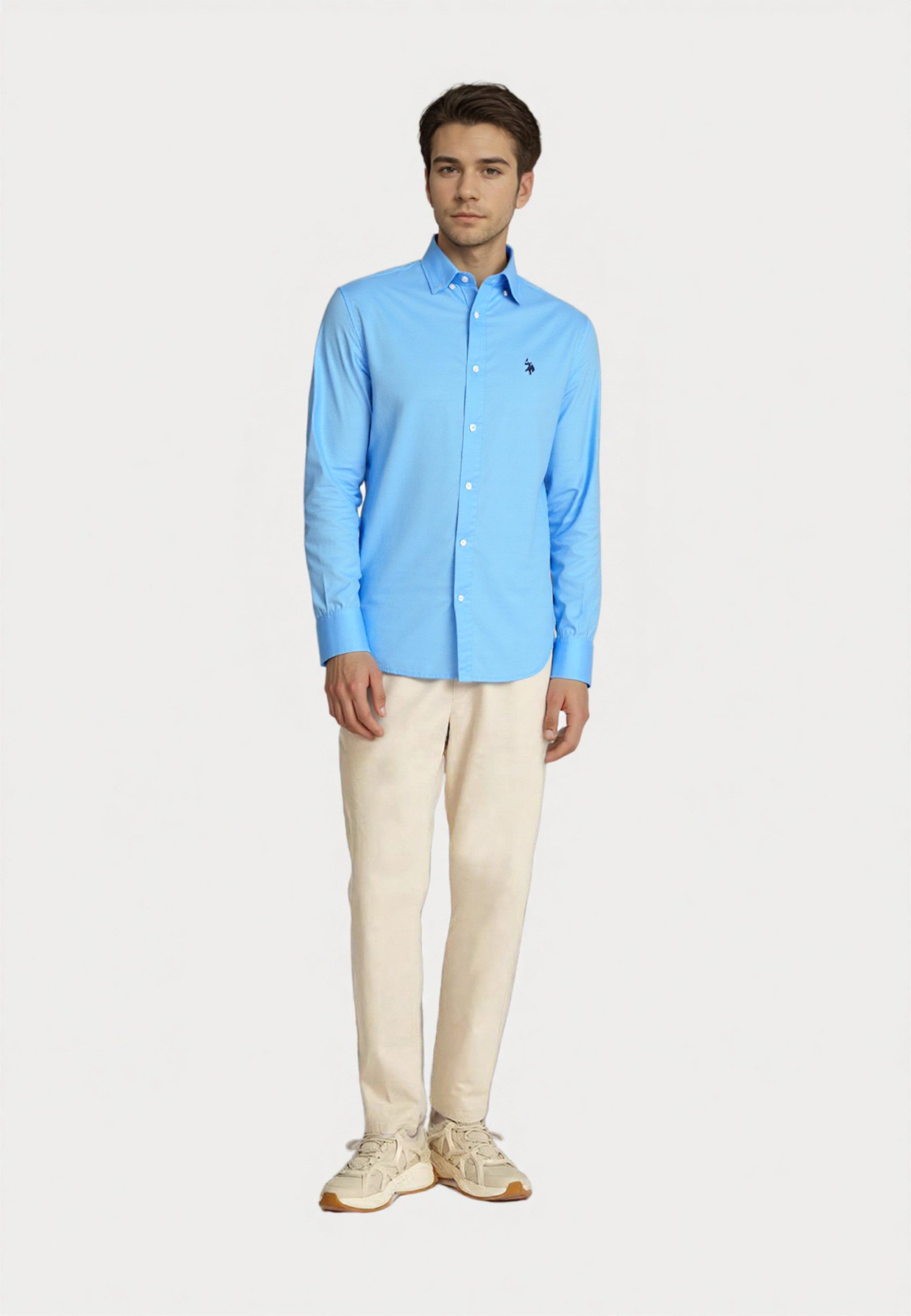 U.S. Polo Assn. Langarmhemd Hemd Popeline Longsleeve Shirt (1-tlg)